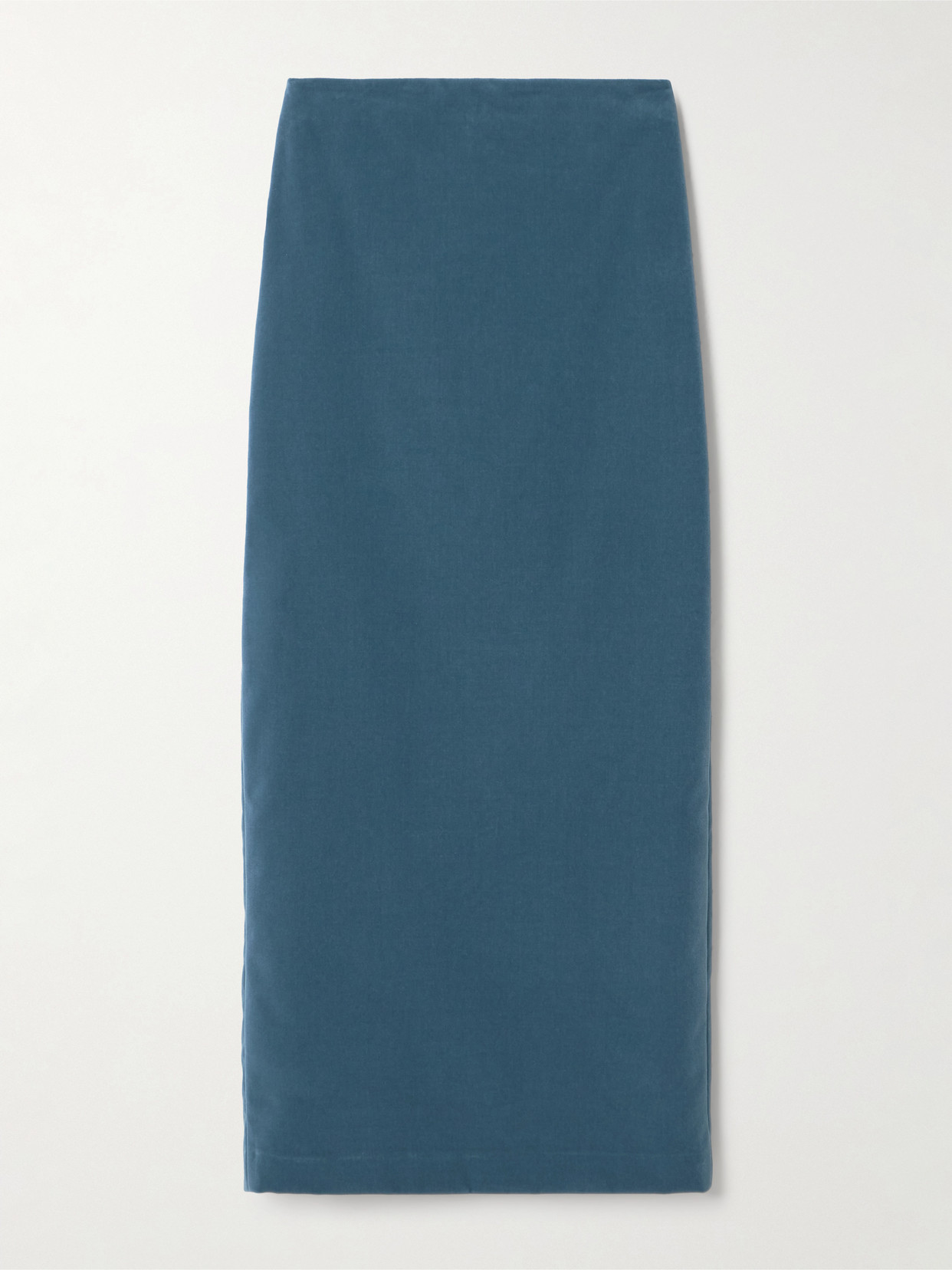 Blazé Milano Jealousy Sussex Cotton-velvet Midi Skirt In Blue