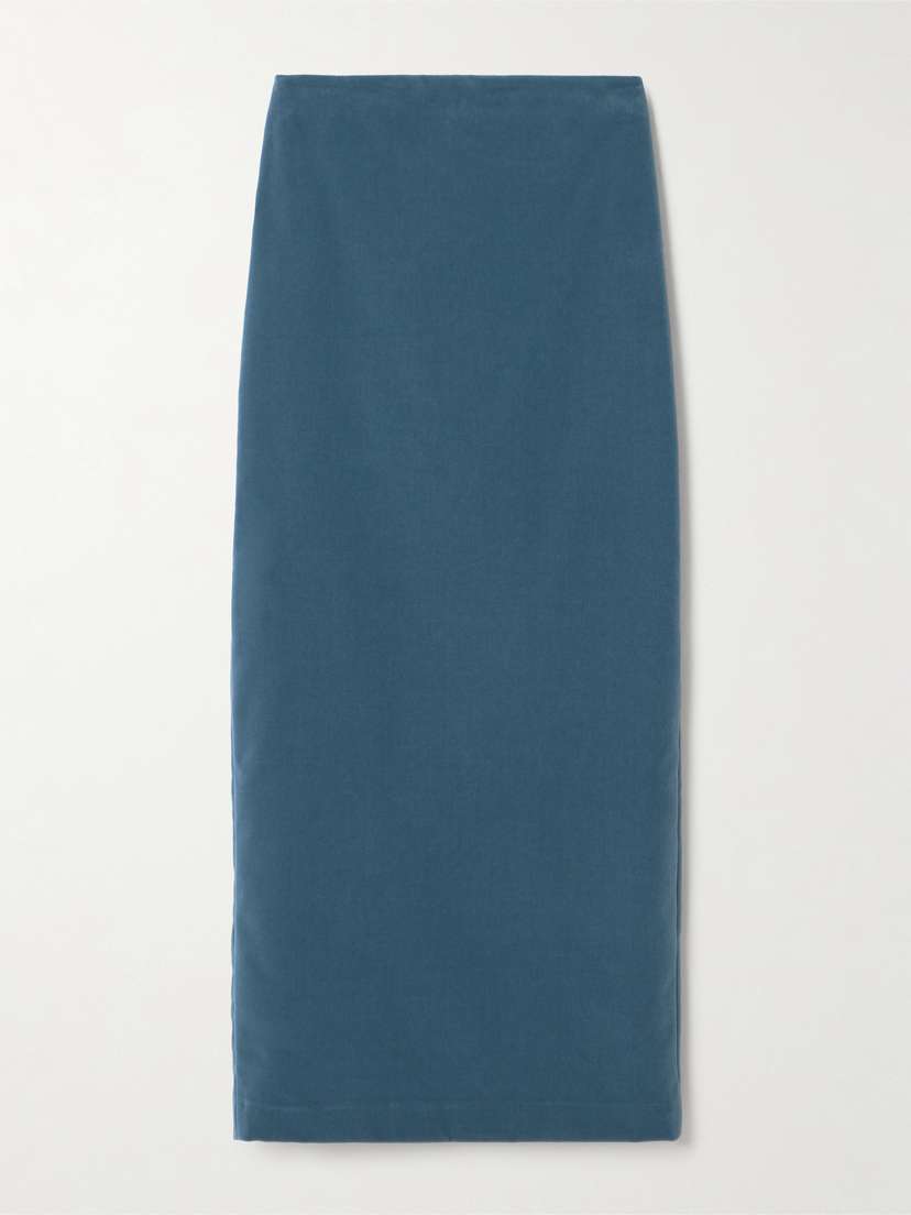 Blazé Milano Jealousy Sussex Cotton-velvet Midi Skirt