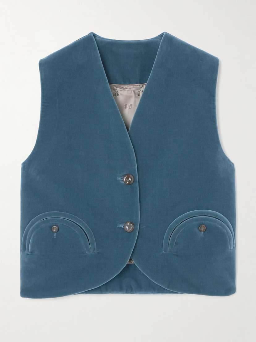 Blazé Milano Jealousy Gliss Cotton-velvet Vest