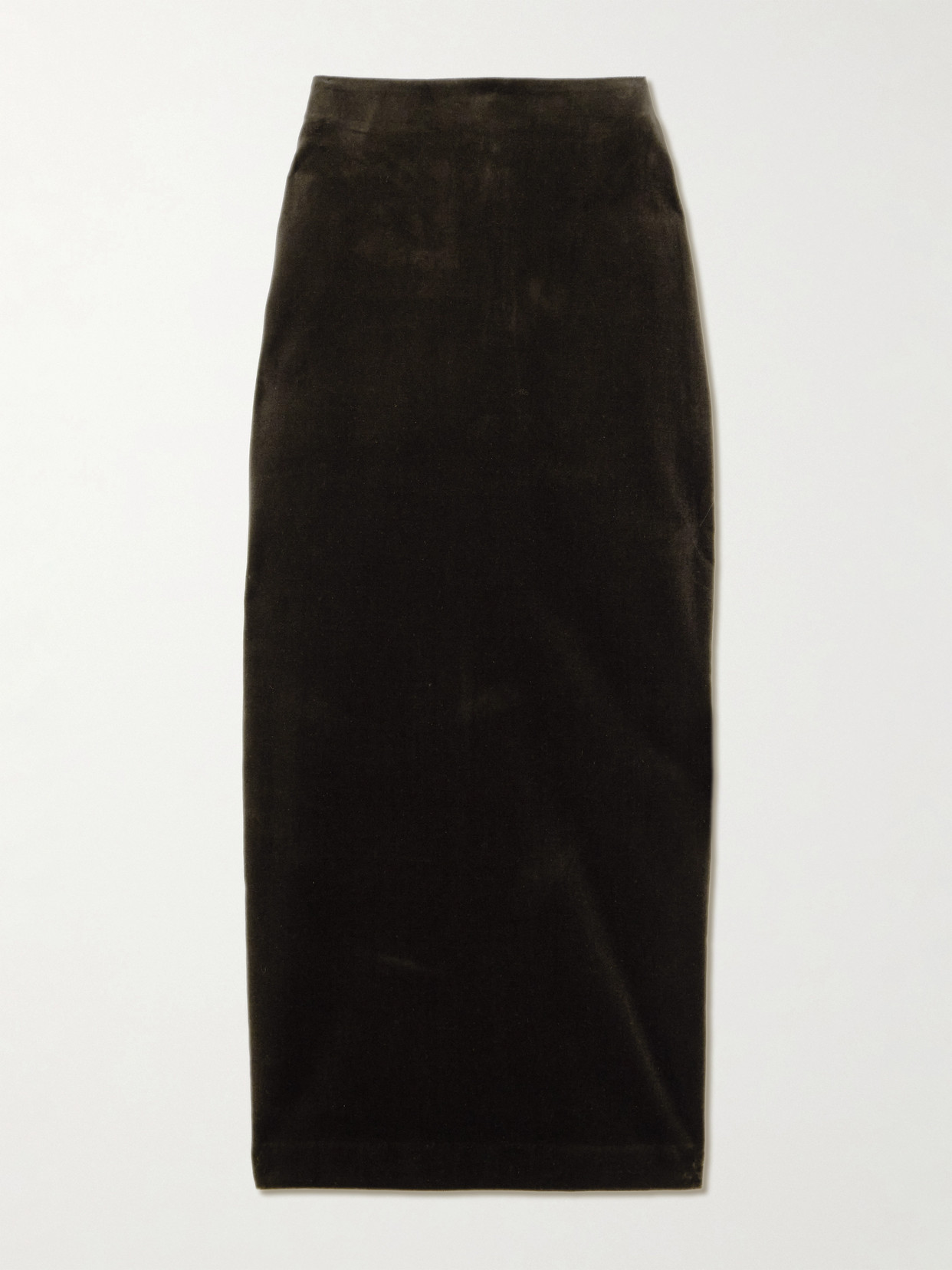 Blazé Milano Jealousy Sussex Cotton-velvet Midi Skirt In Brown