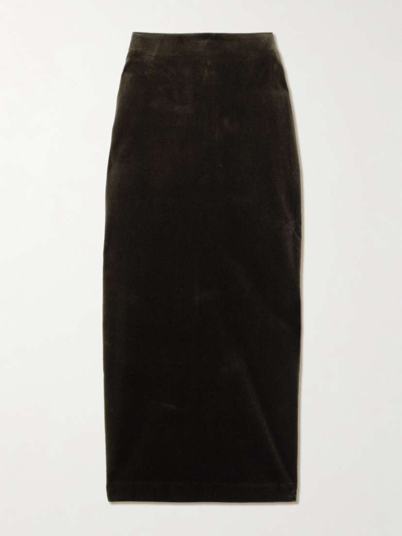 Blazé Milano Jealousy Sussex Cotton-velvet Midi Skirt