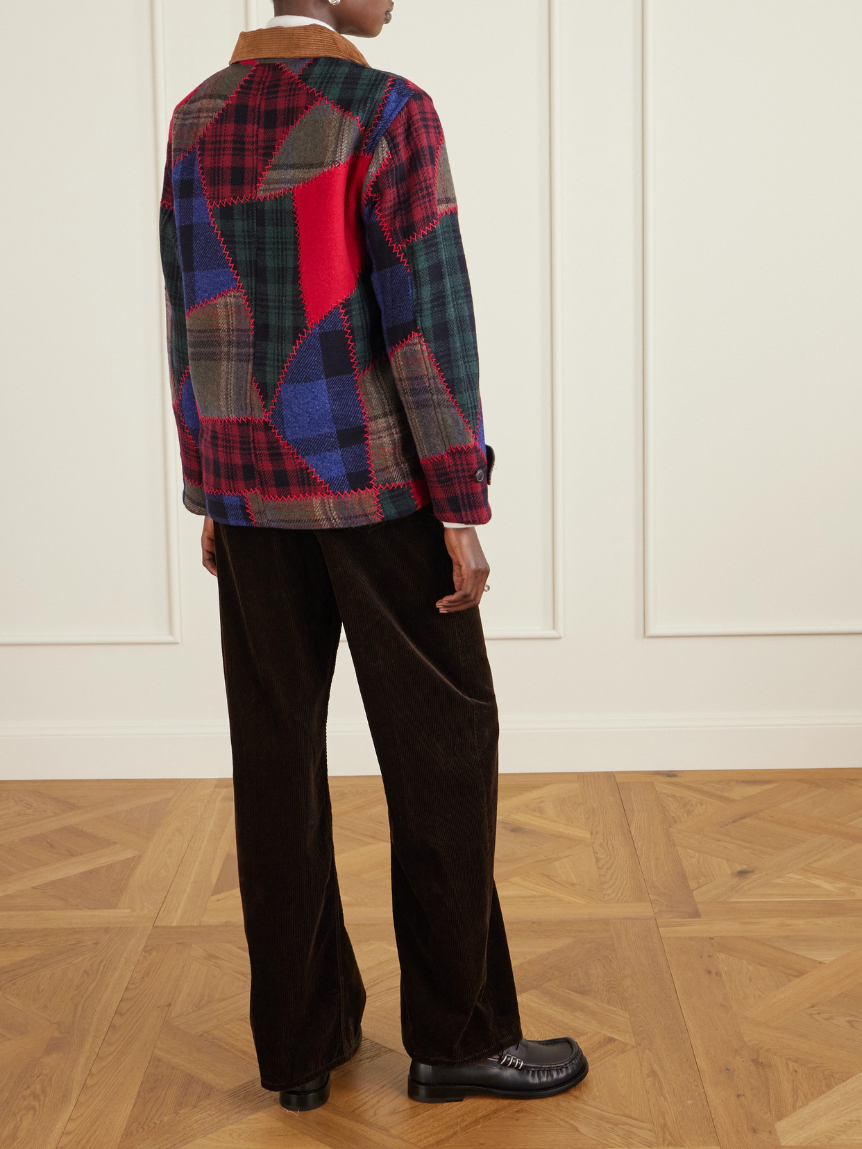 Polo Ralph Lauren Wool Patchwork Woven Coat Multi Patchwork In Multi