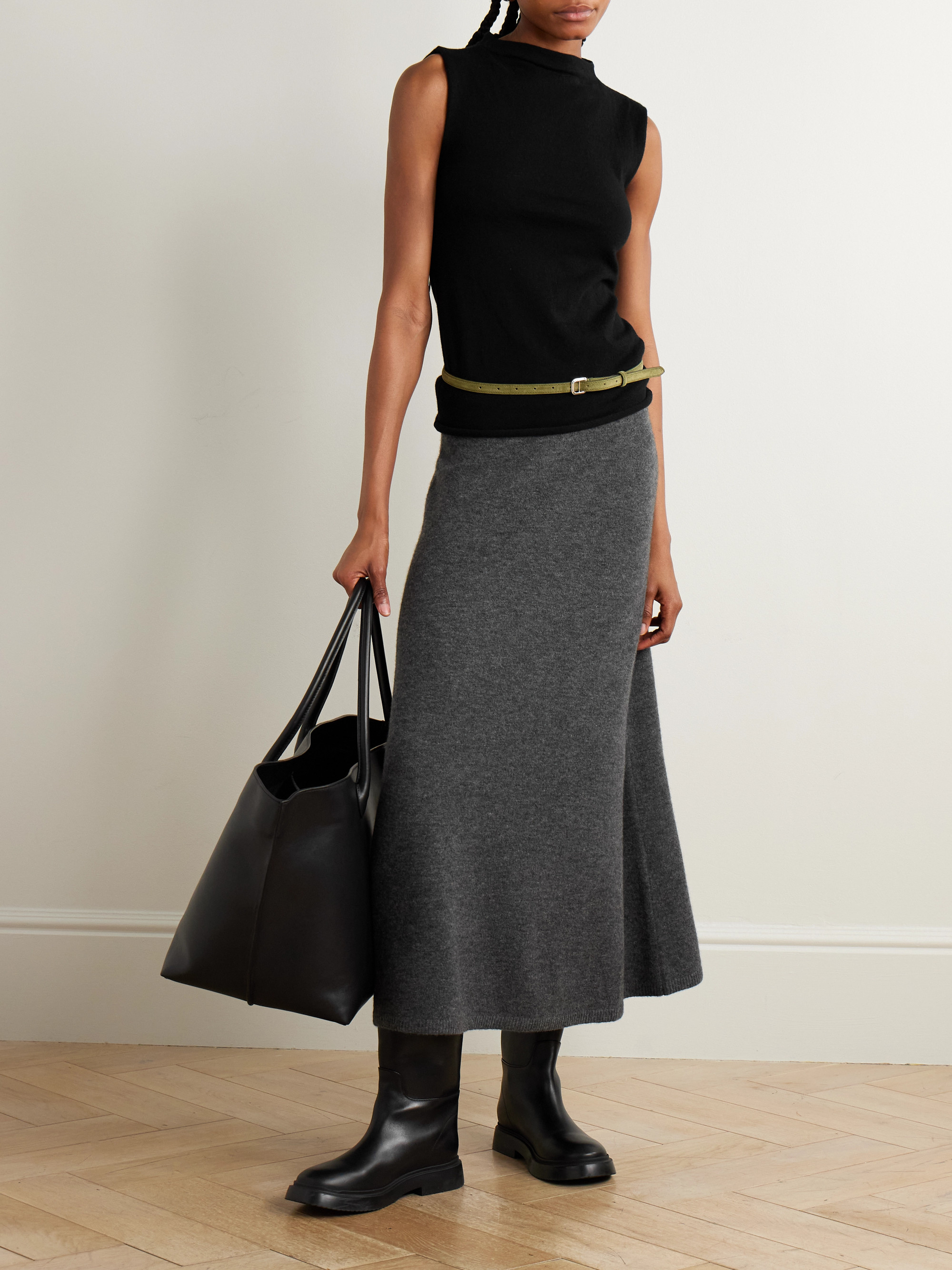 Theory Merino wool-blend maxi skirt