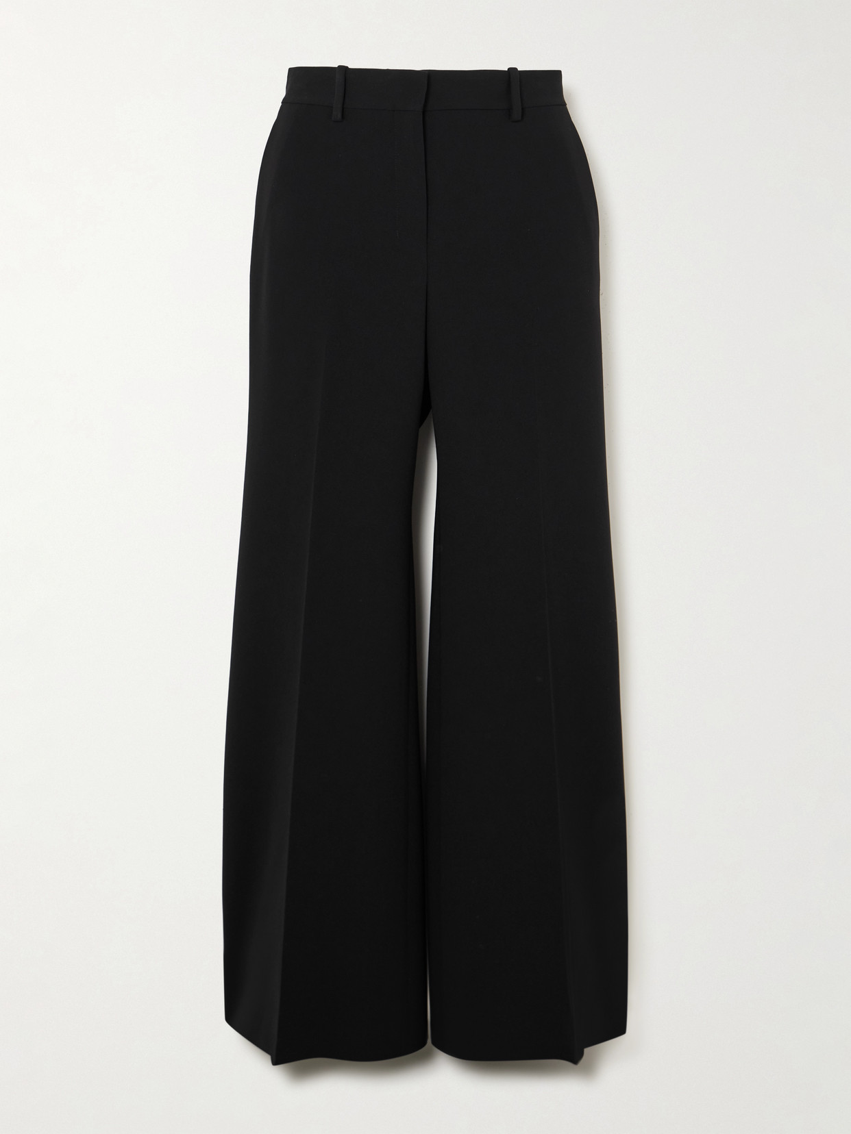 Theory Crepe Wide-leg Pants In Black