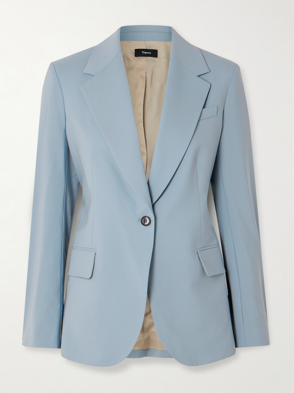 Theory Lynnia Wool-blend Blazer In Blue