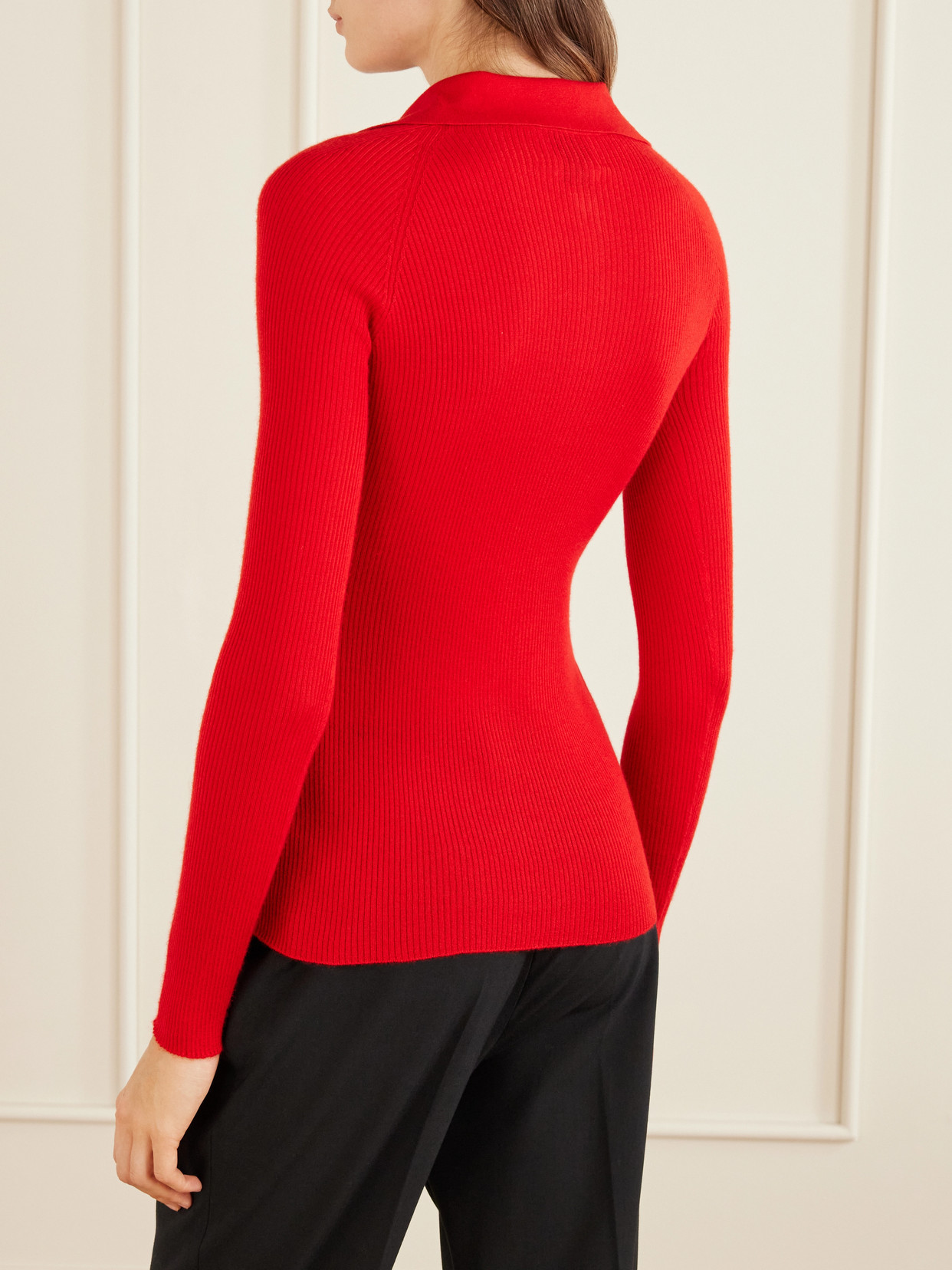 Ribbed-Knit Cashmere And Silk-Blend Polo