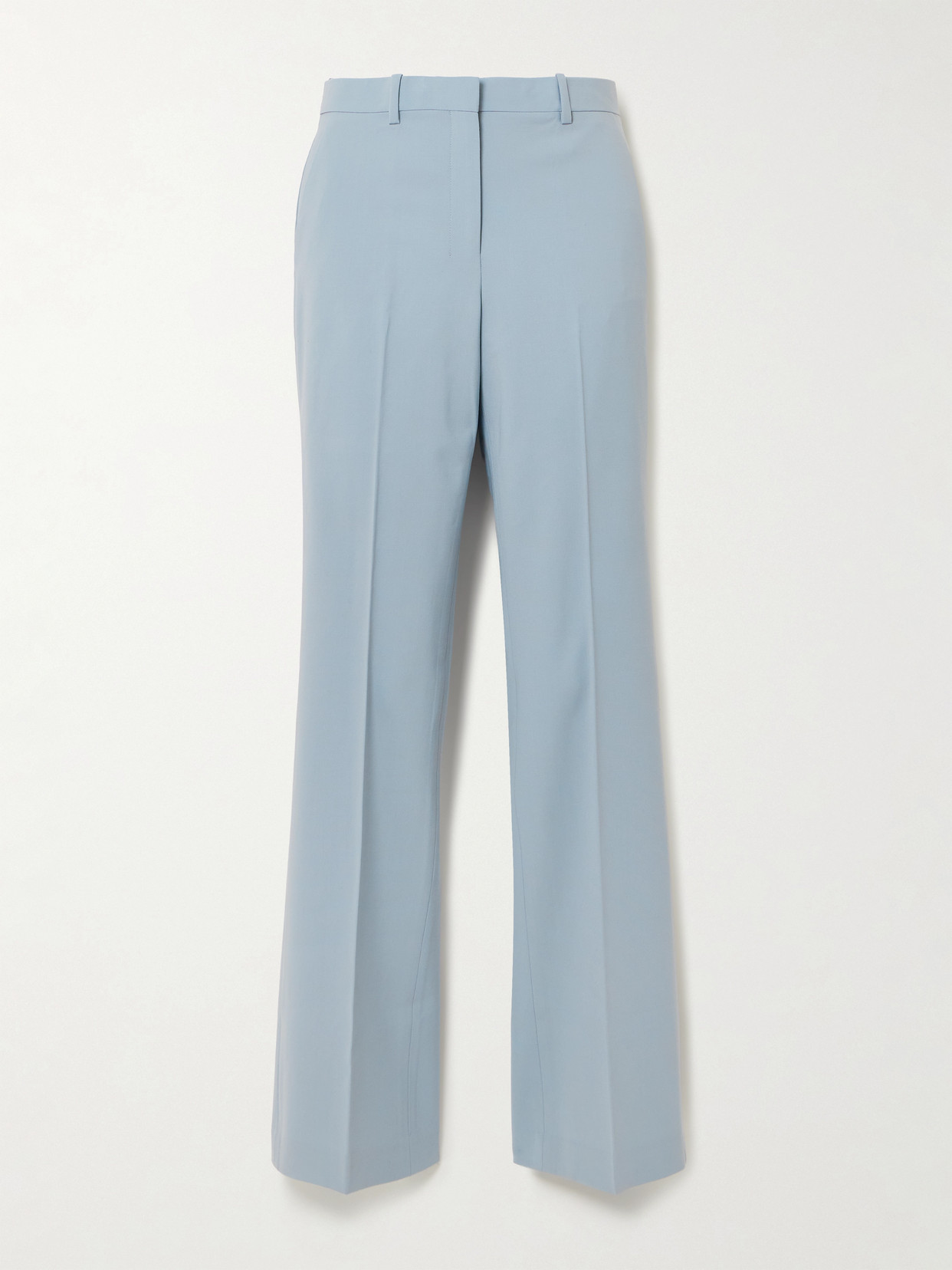 Theory Wool-blend Straight-leg Pants In Blue