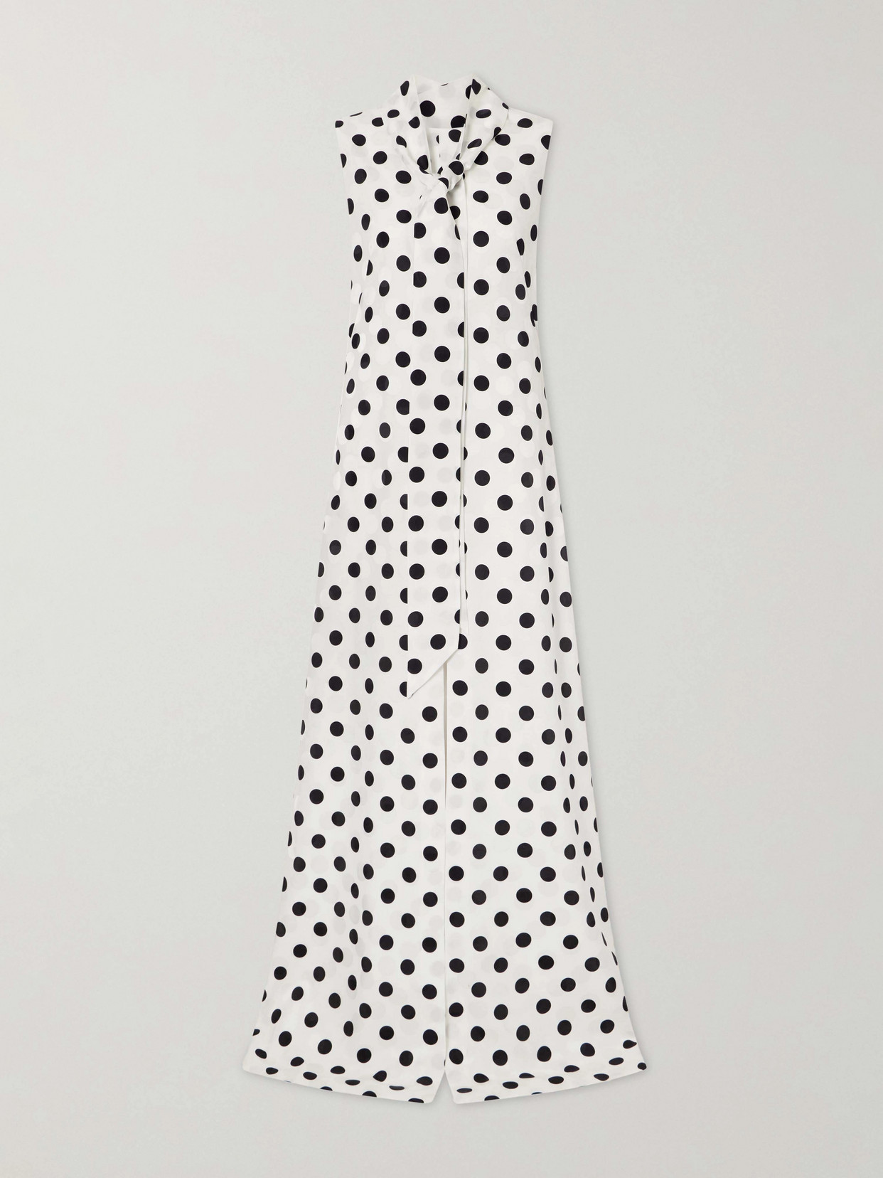 Sasuphi Polka-dot Silk-crepe Maxi Dress In White