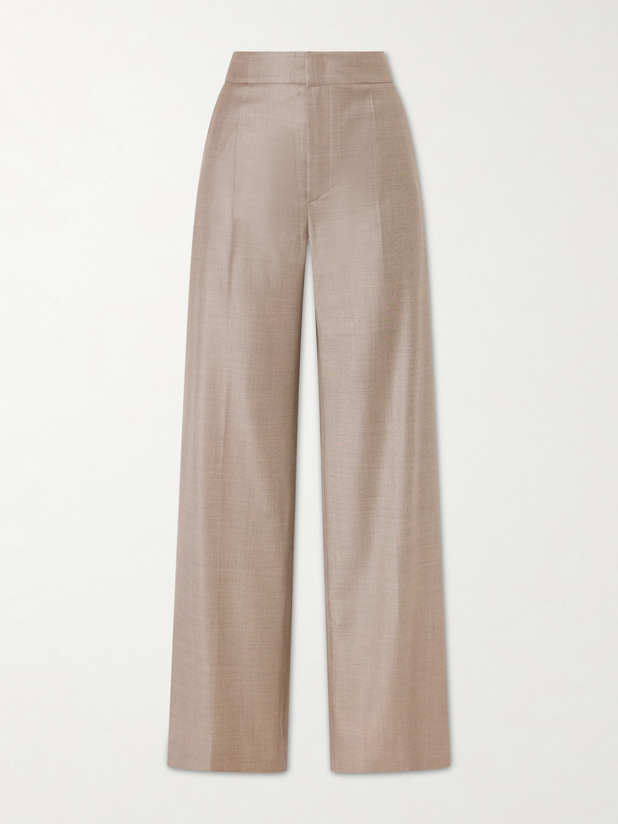 Sasuphi Pleated Wool Wide-leg Pants In Gray