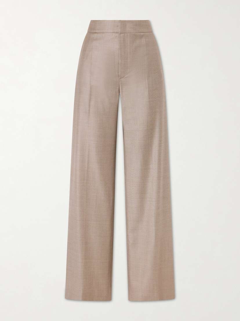 SASUPHI Pleated Wool Wide-leg Pants