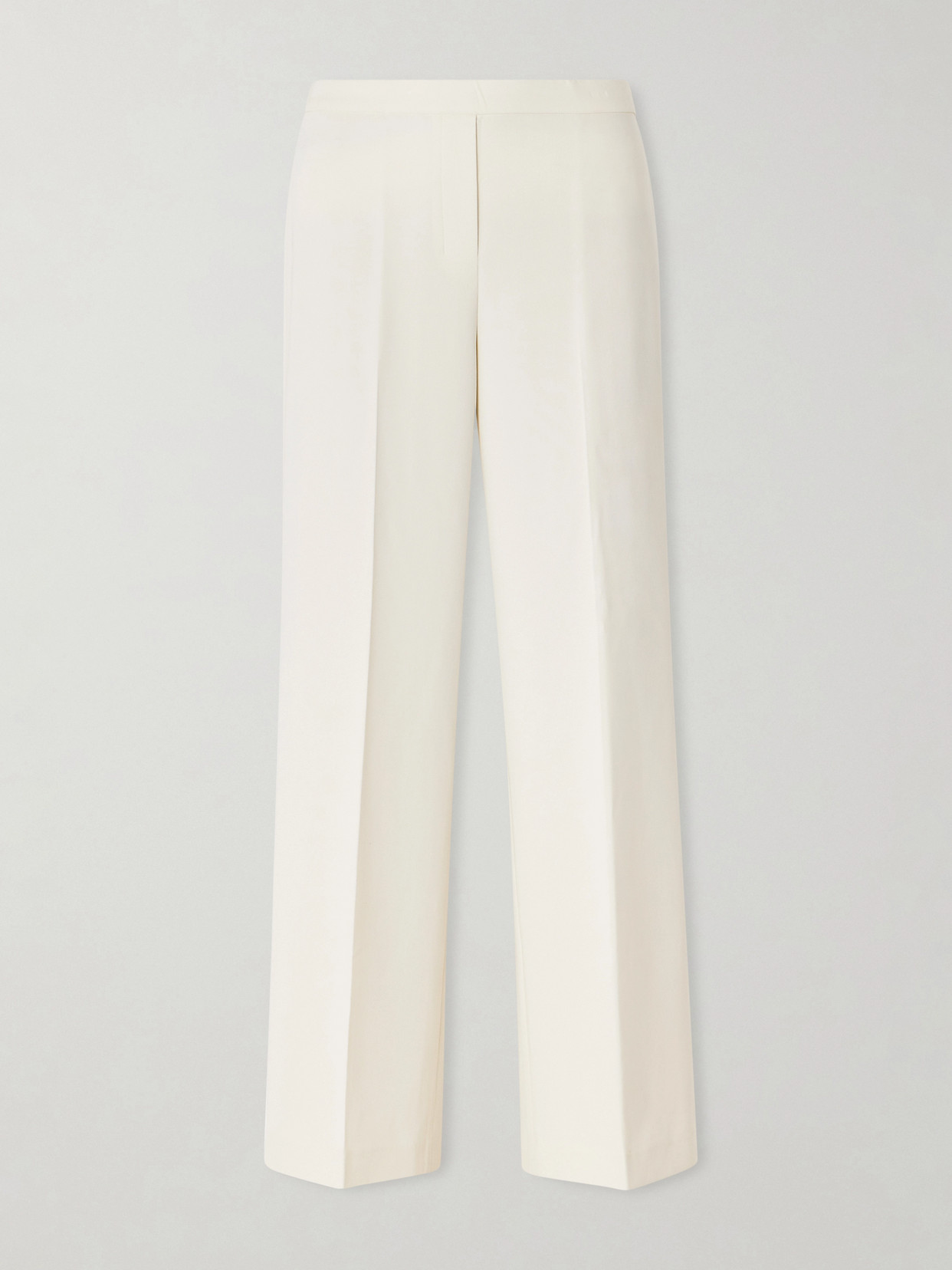 Theory Crepe Straight-leg Pants In White