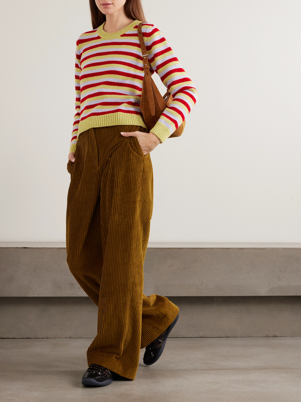 And-daughter Rosha Striped Wool Sweater In Multi