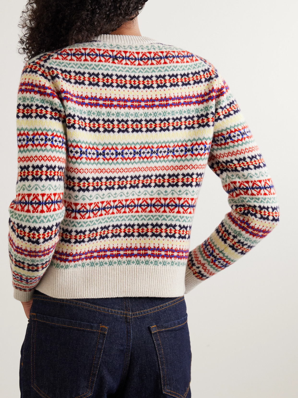 And-daughter Fair Isle Wool Sweater In Multi