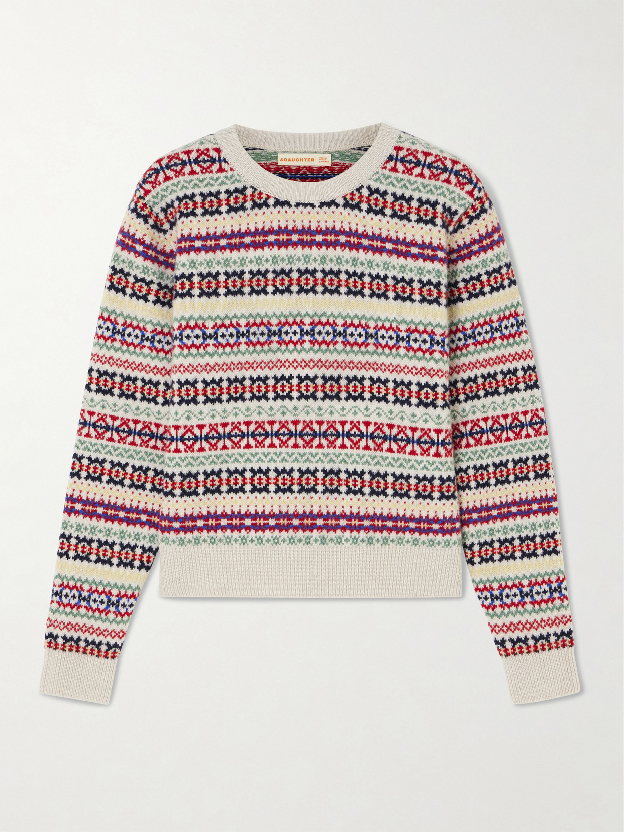 And-daughter Fair Isle Wool Sweater In Multi