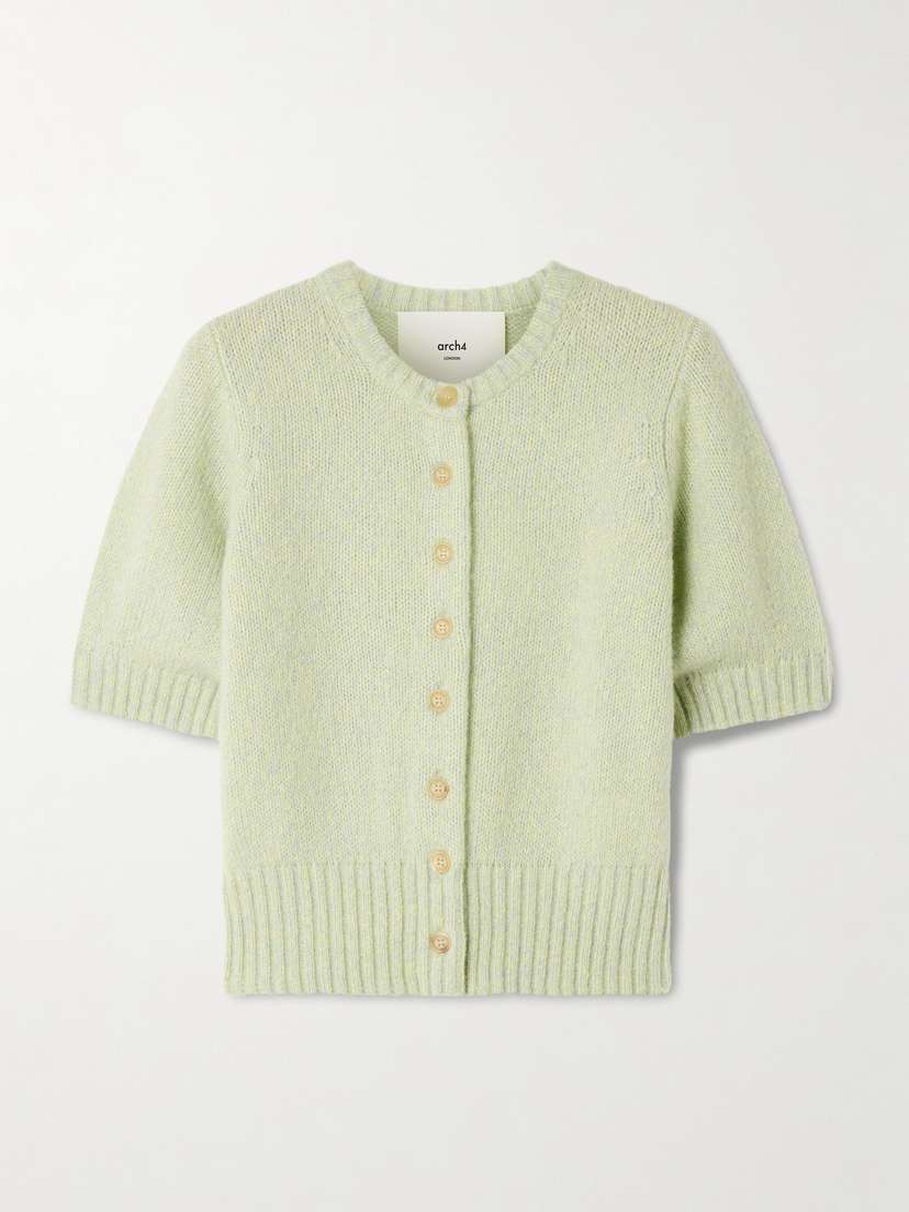 Arch4 Rome Cropped Organic Cashmere And Silk-blend Cardigan