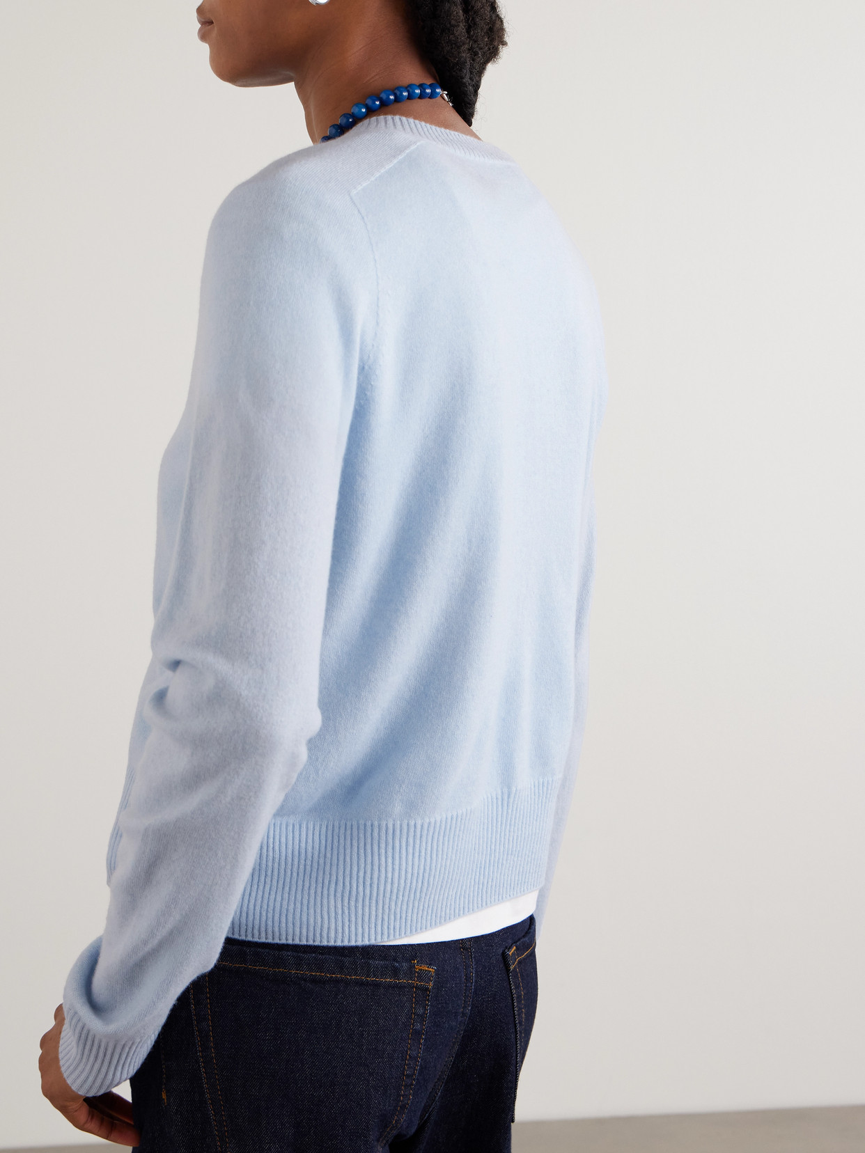 Arch4 Holyhead Organic Cashmere Sweater In Blue