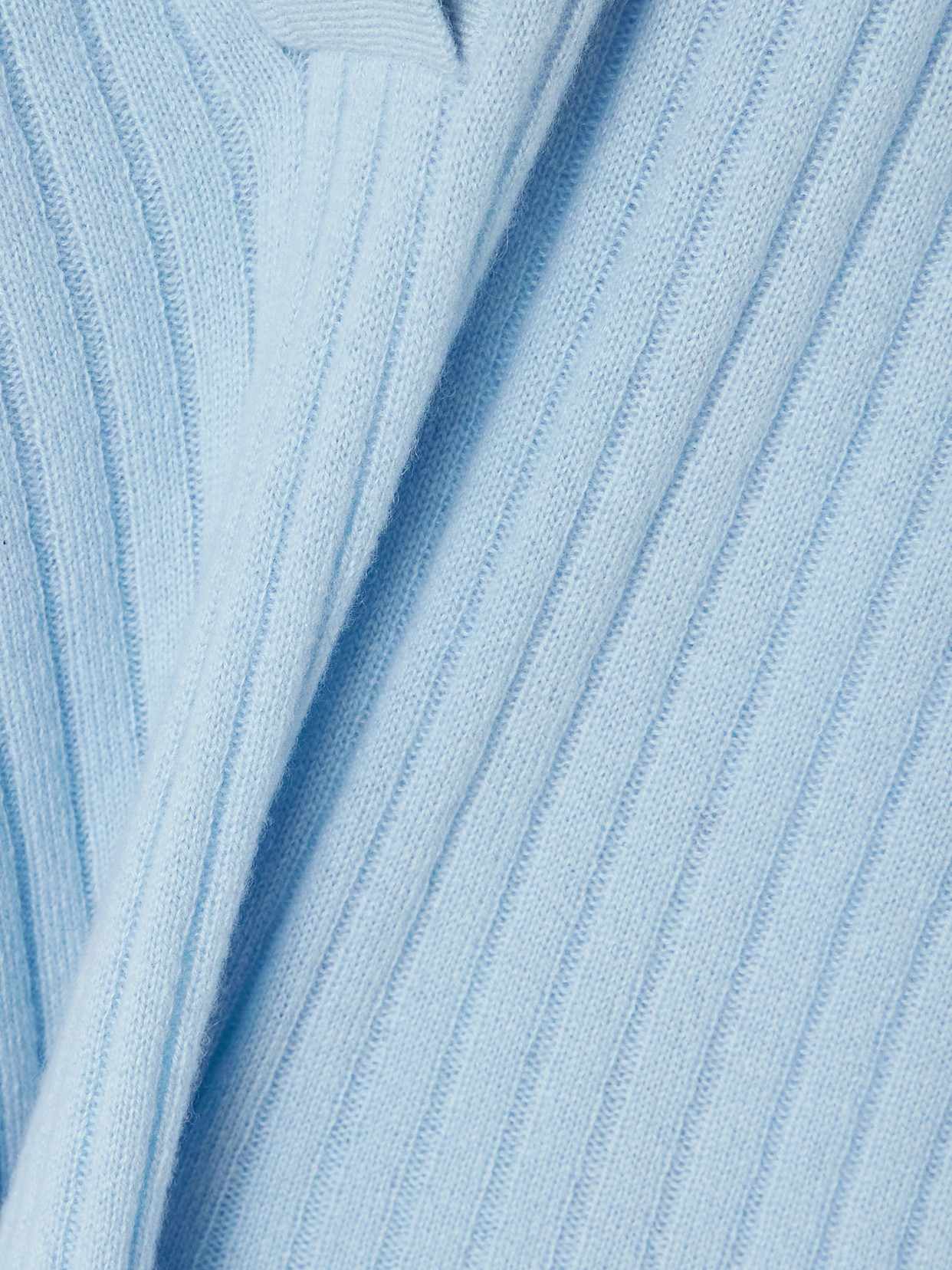 Arch4 Jennifer Ribbed Organic Cashmere Polo Shirt In Blue