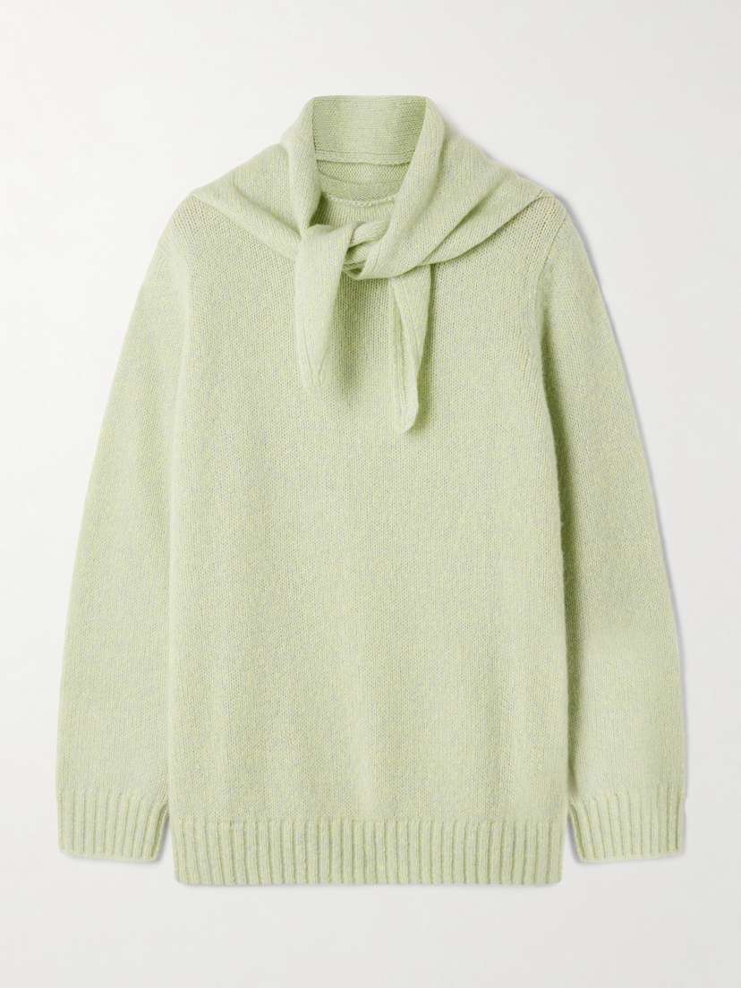 Arch4 Verona Organic Cashmere And Silk-blend Sweater And Scarf Set