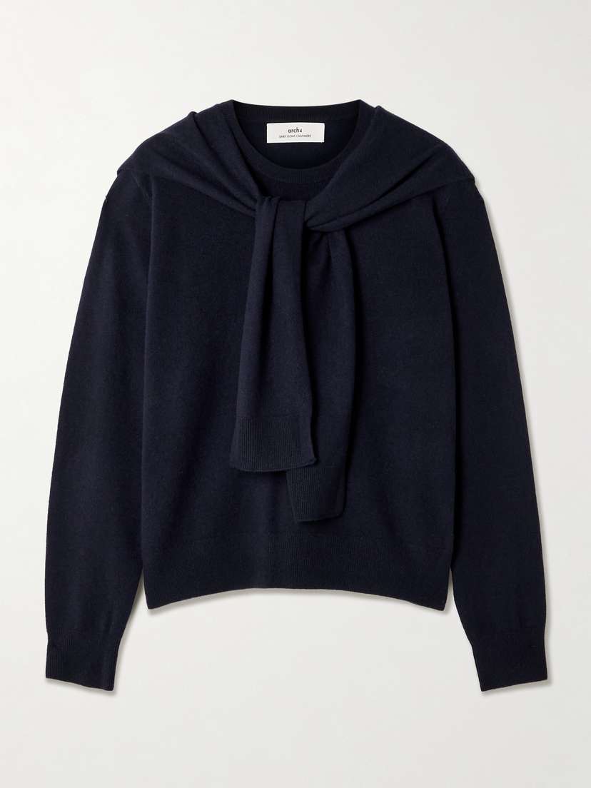 Arch4 Eldergrove Tie-detailed Organic Cashmere Sweater