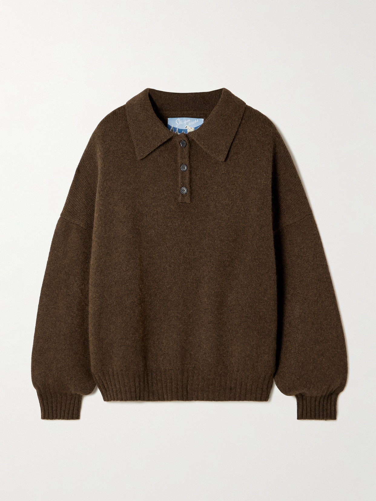 Arch4 King's Road Organic Cashmere Sweater In Brown