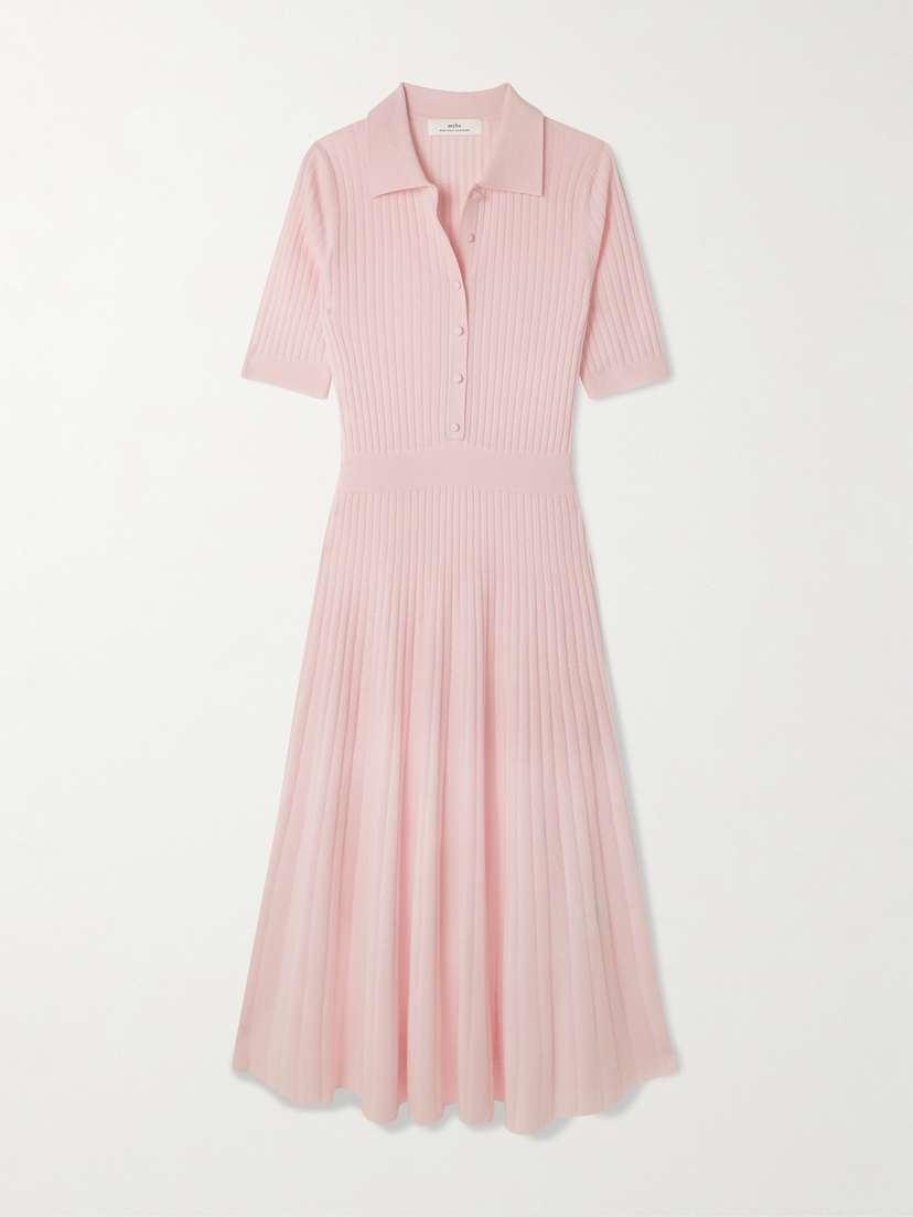 Arch4 Skylark Ribbed Organic Cashmere Midi Dress