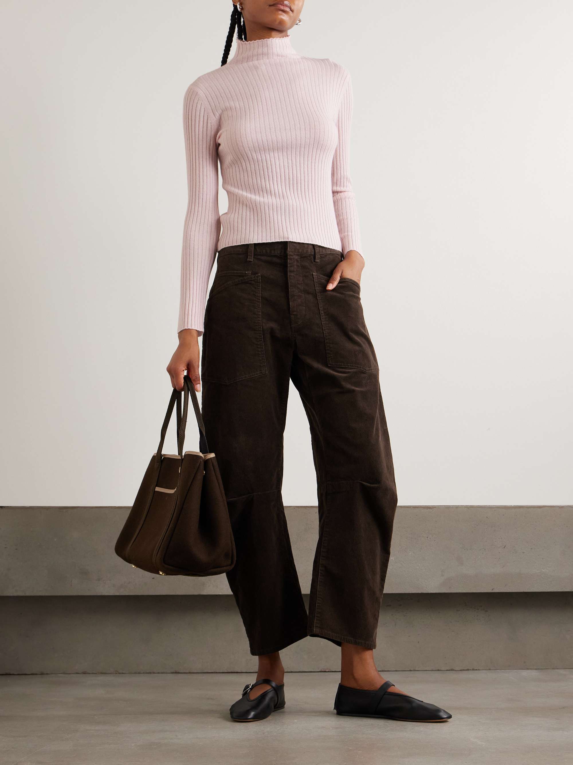 ARCH4 Ariana ribbed organic cashmere turtleneck sweater