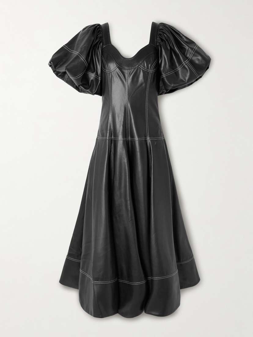 Aje Ether Topstitched Paneled Maxi Dress