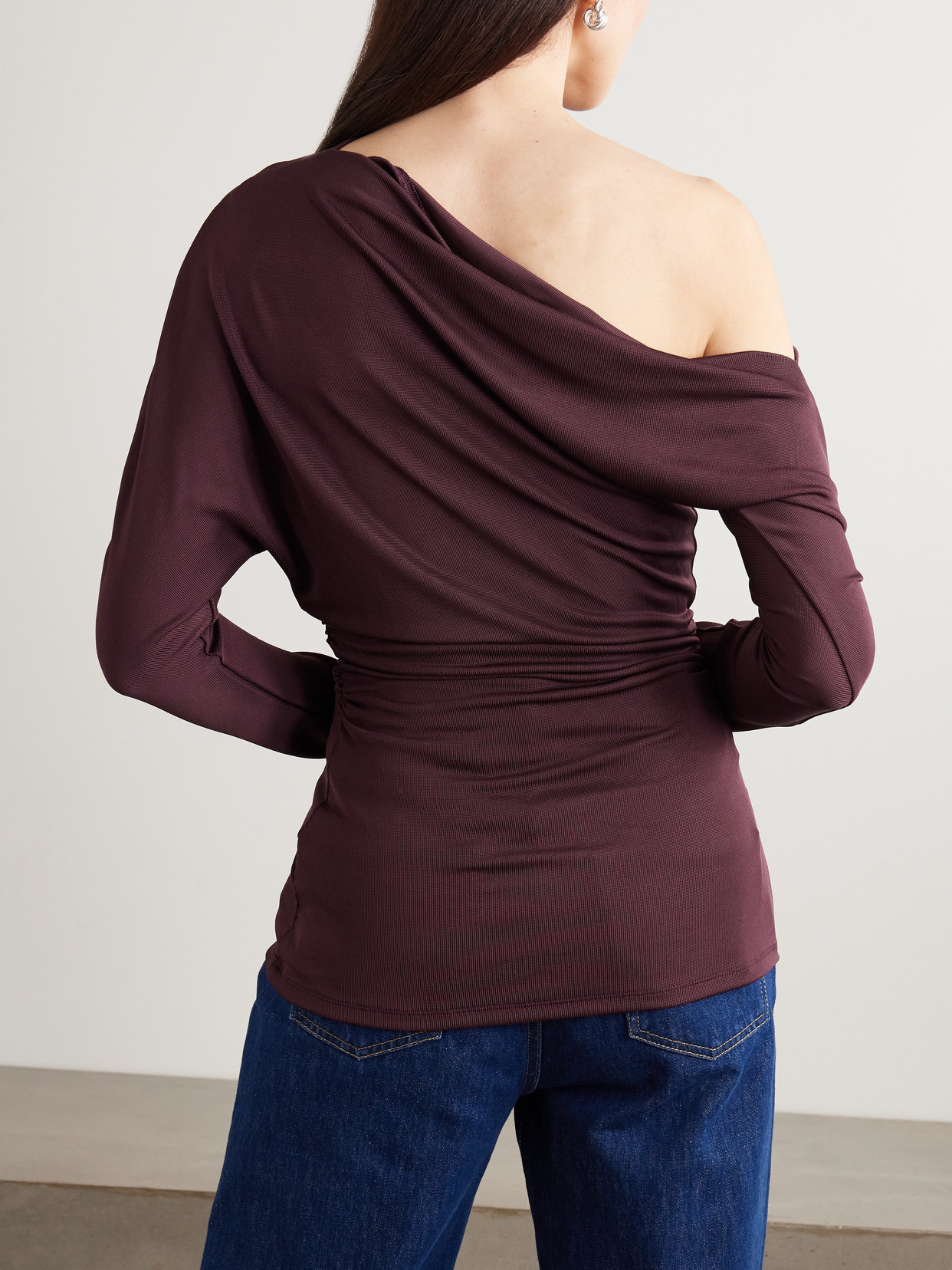 Blake Draped Stretch-Jersey Top