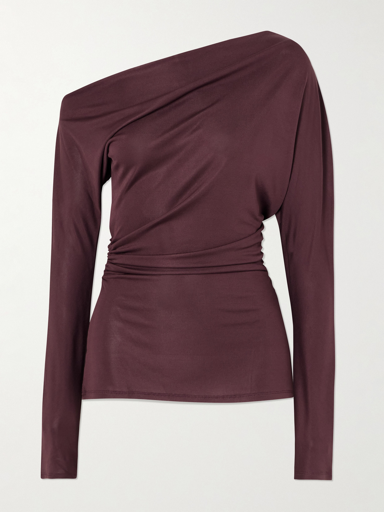 Tove Blake Draped Stretch-jersey Top In Purple
