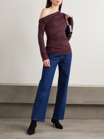 TOVE Blake draped stretch-jersey top