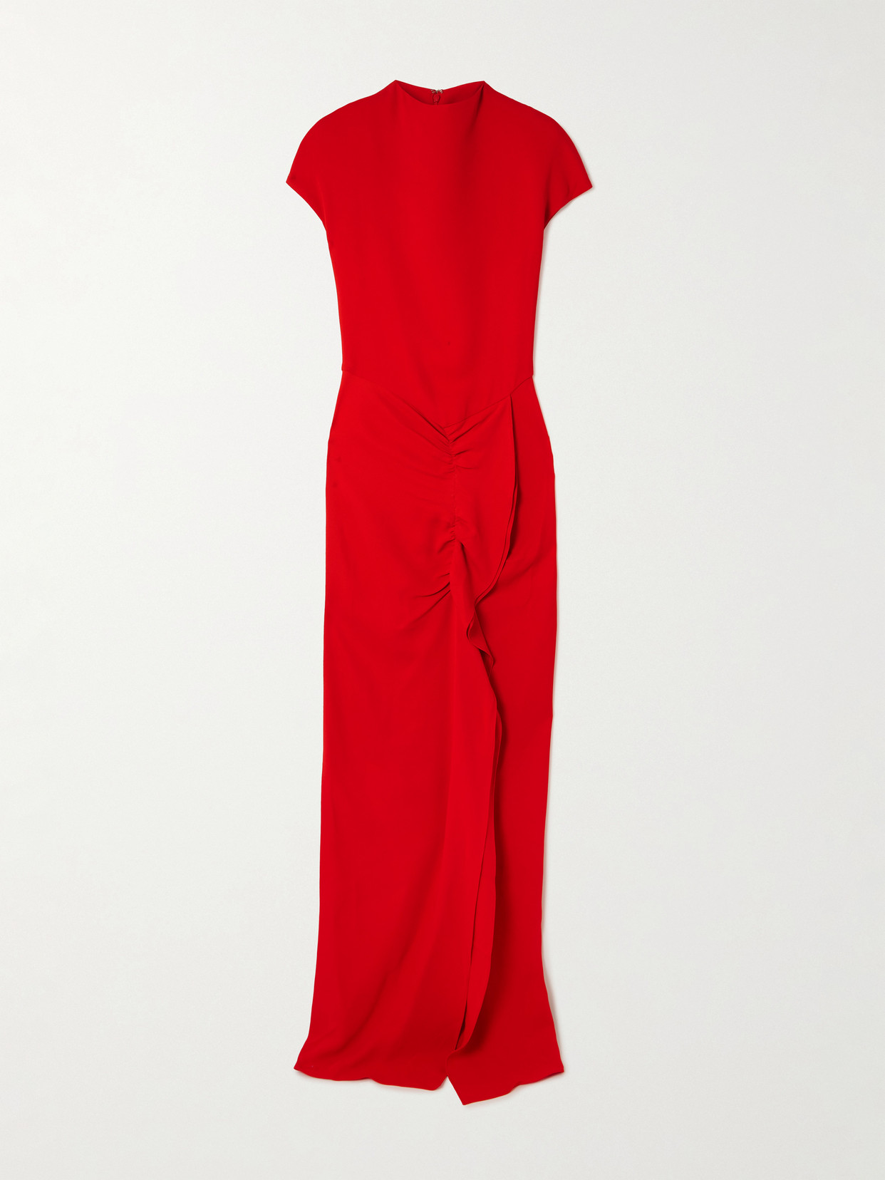 Tove Beth Ruffled Jersey Maxi Dress In Red