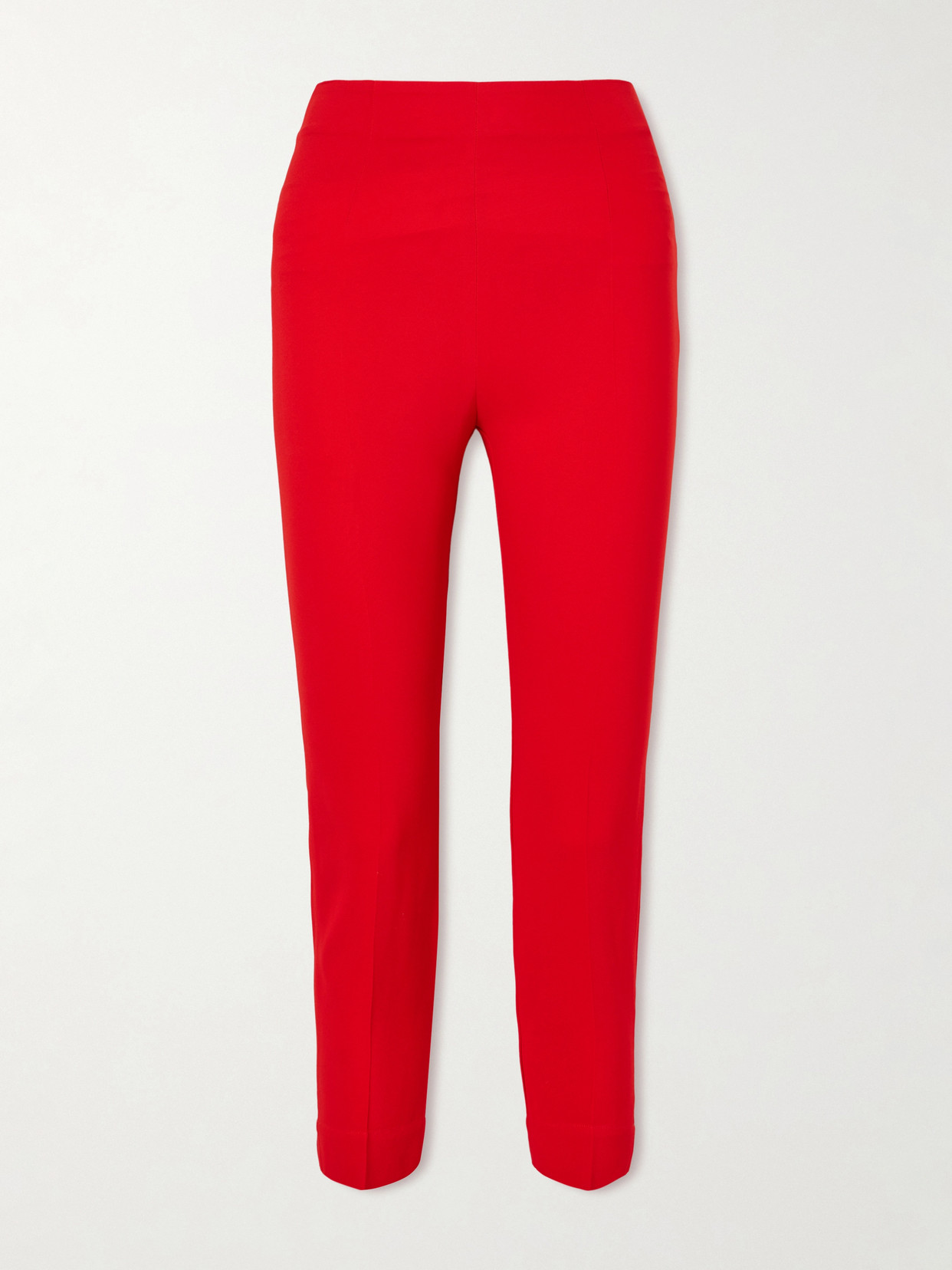 Tove Drew Cropped Stretch-crepe Skinny Pants In Red