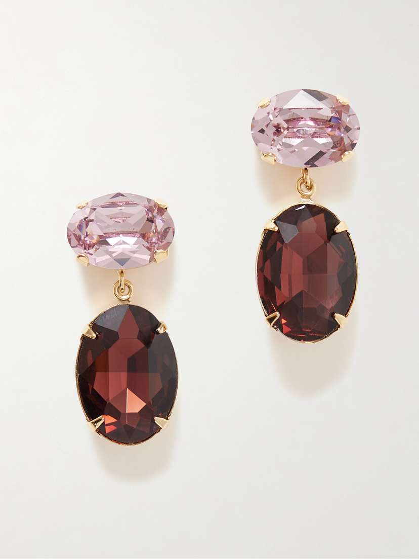Jennifer Behr Lenora Gold-plated Crystal Earrings