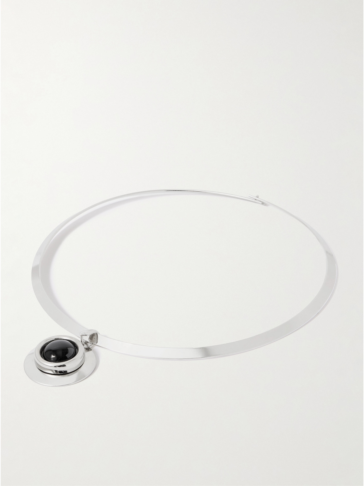 Jennifer Behr Alva Silver-plated Onyx Choker In Multi