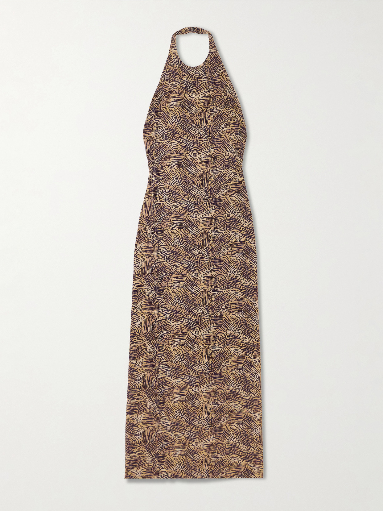 TOVE – Colette Zebra-print Crepe Halterneck Midi Dress – Animal print TOVE – Colette Zebra-print Crepe Halterneck Midi Dress – Animal print