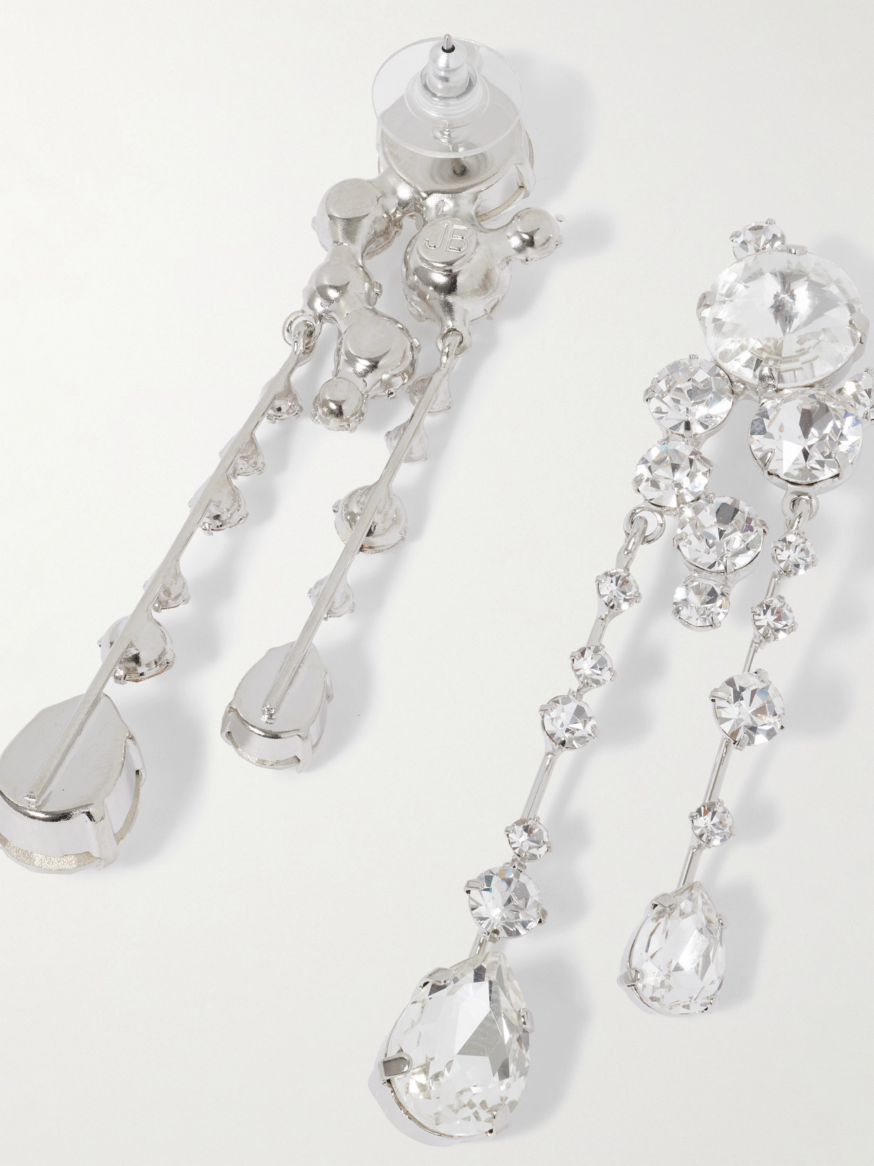 Jennifer Behr Jayleen Silver-plated Crystal Earrings In Gray