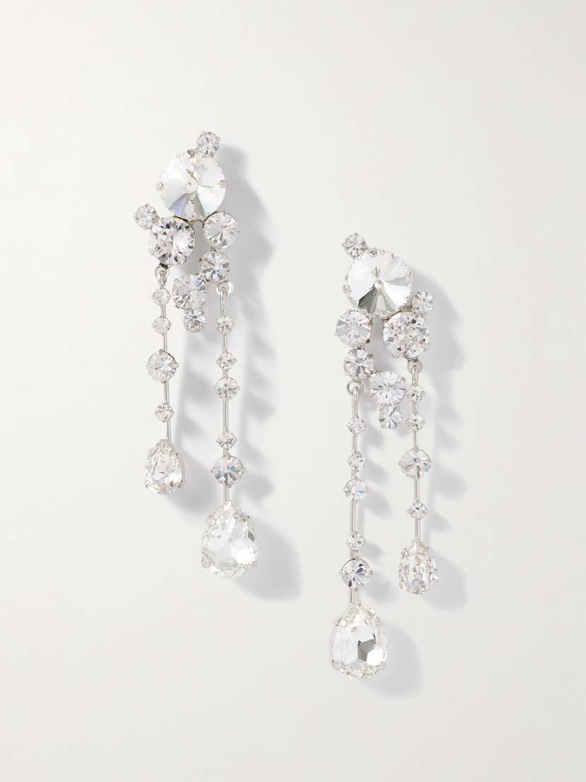 Jennifer Behr Jayleen Silver-plated Crystal Earrings