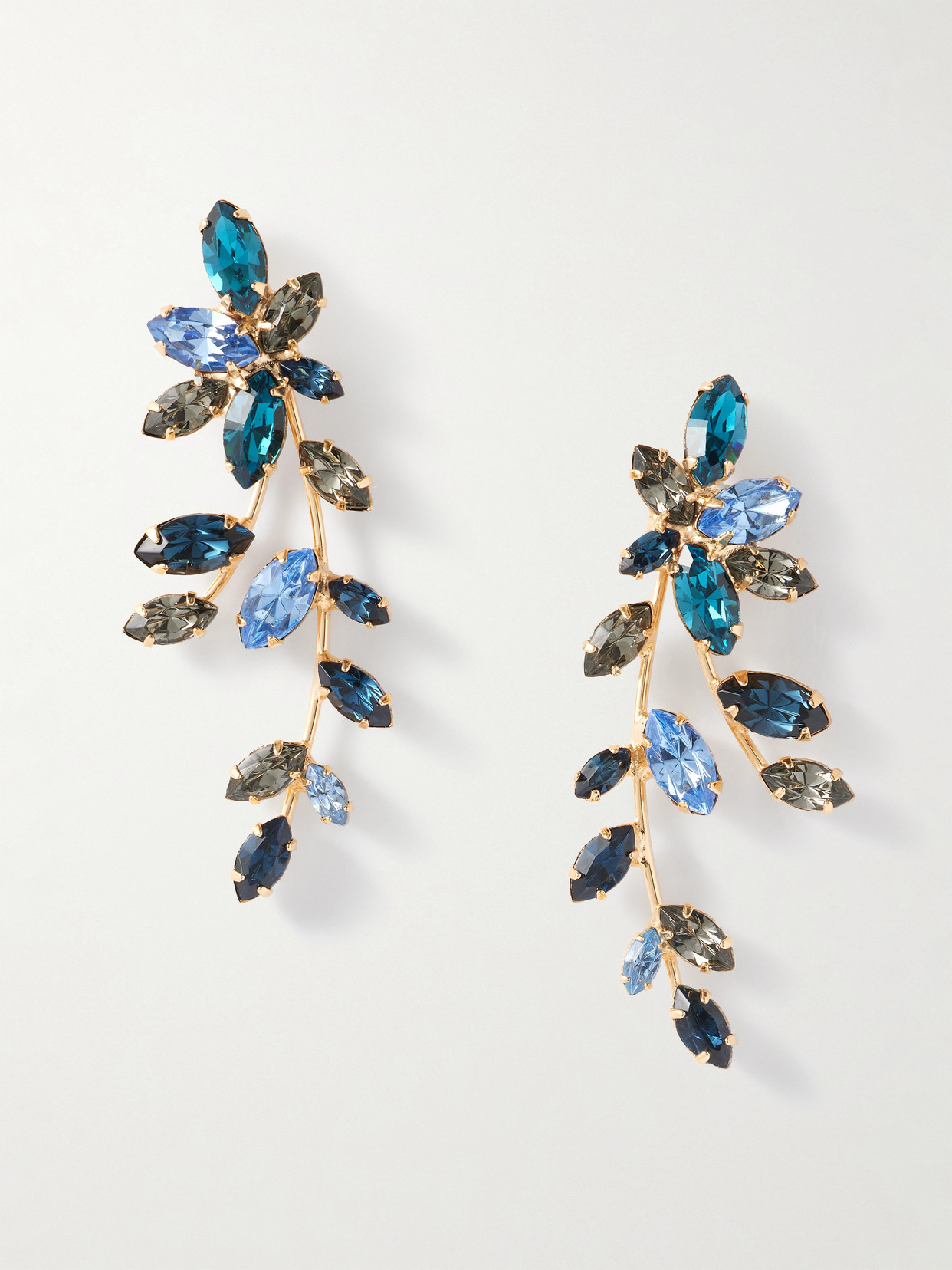 Jennifer Behr Aspyn Gold-tone Crystal Earrings In Multi