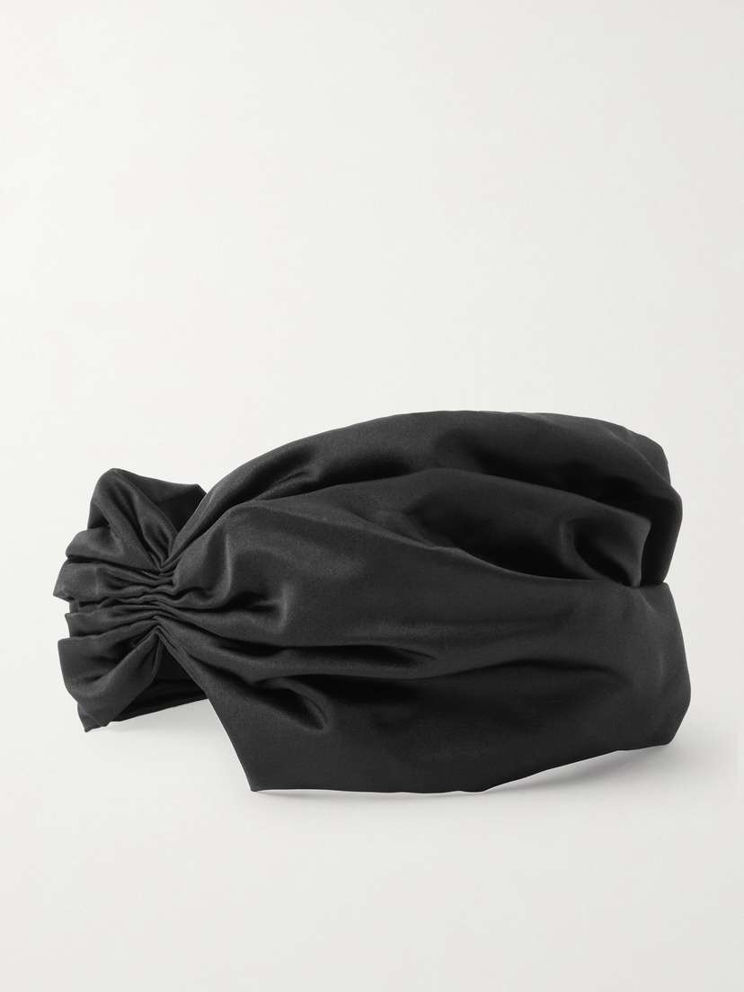 Jennifer Behr Dinah Gathered Duchesse Silk-satin Headband