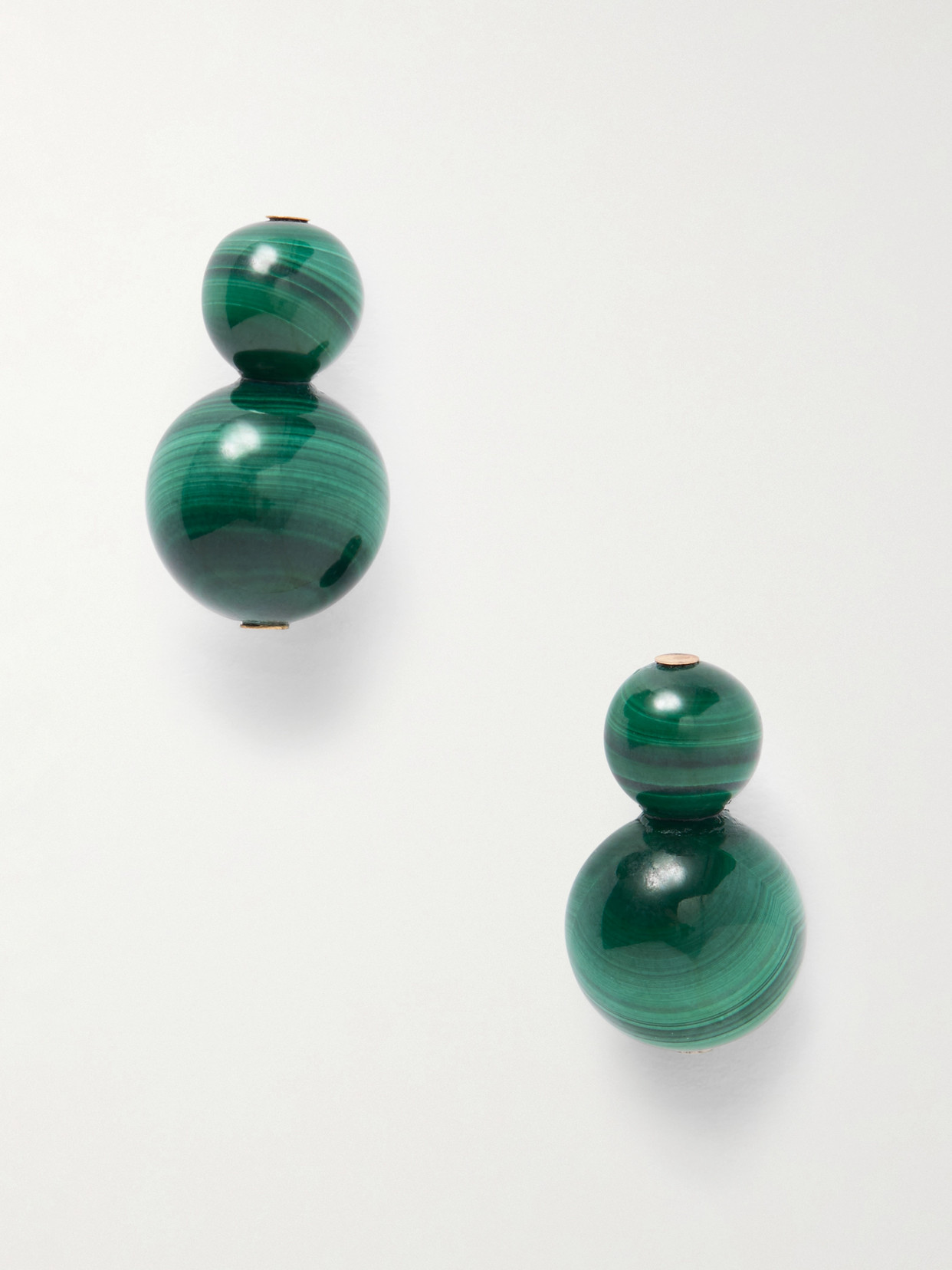 Jennifer Behr Cara Gold-tone Malachite Earrings In Green