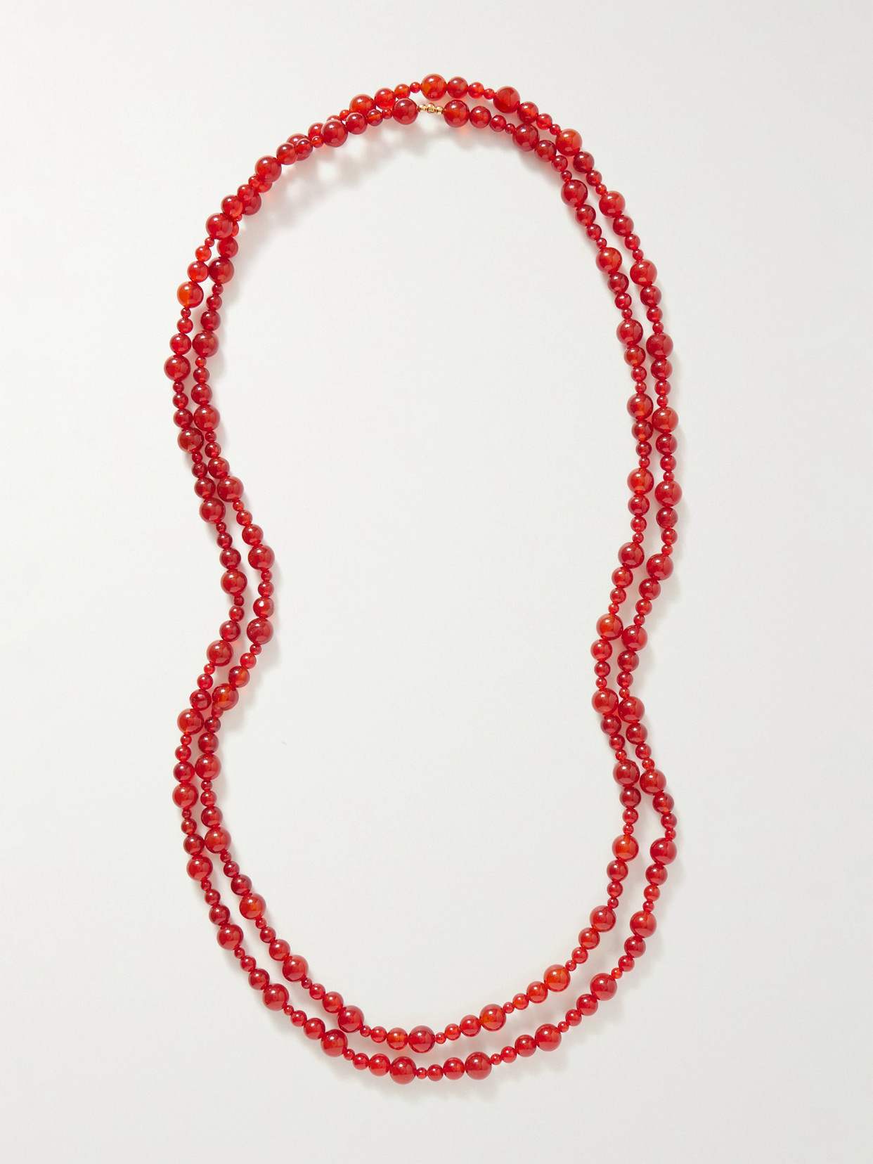 Jennifer Behr Veda Gold-tone Carnelian Necklace In Red
