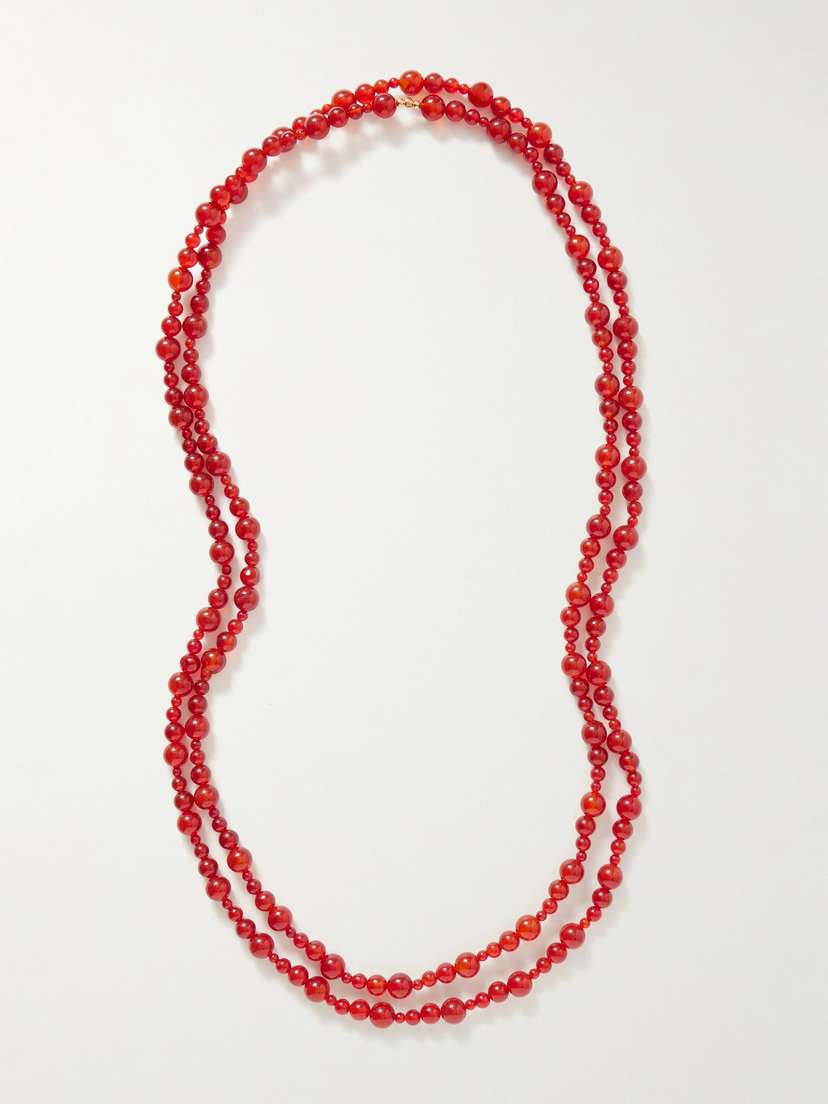 Jennifer Behr Veda Gold-tone Carnelian Necklace