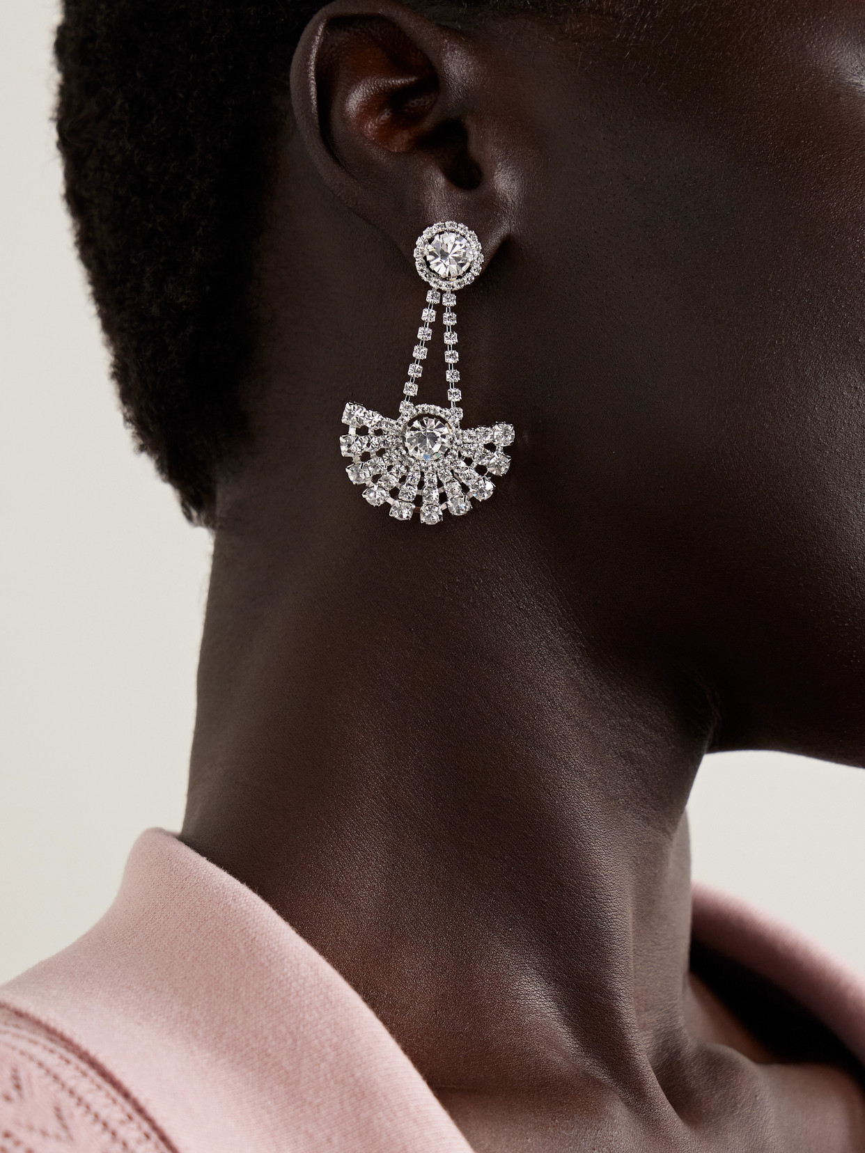 Jennifer Behr Velma Rhodium-plated Crystal Earrings In Metallic