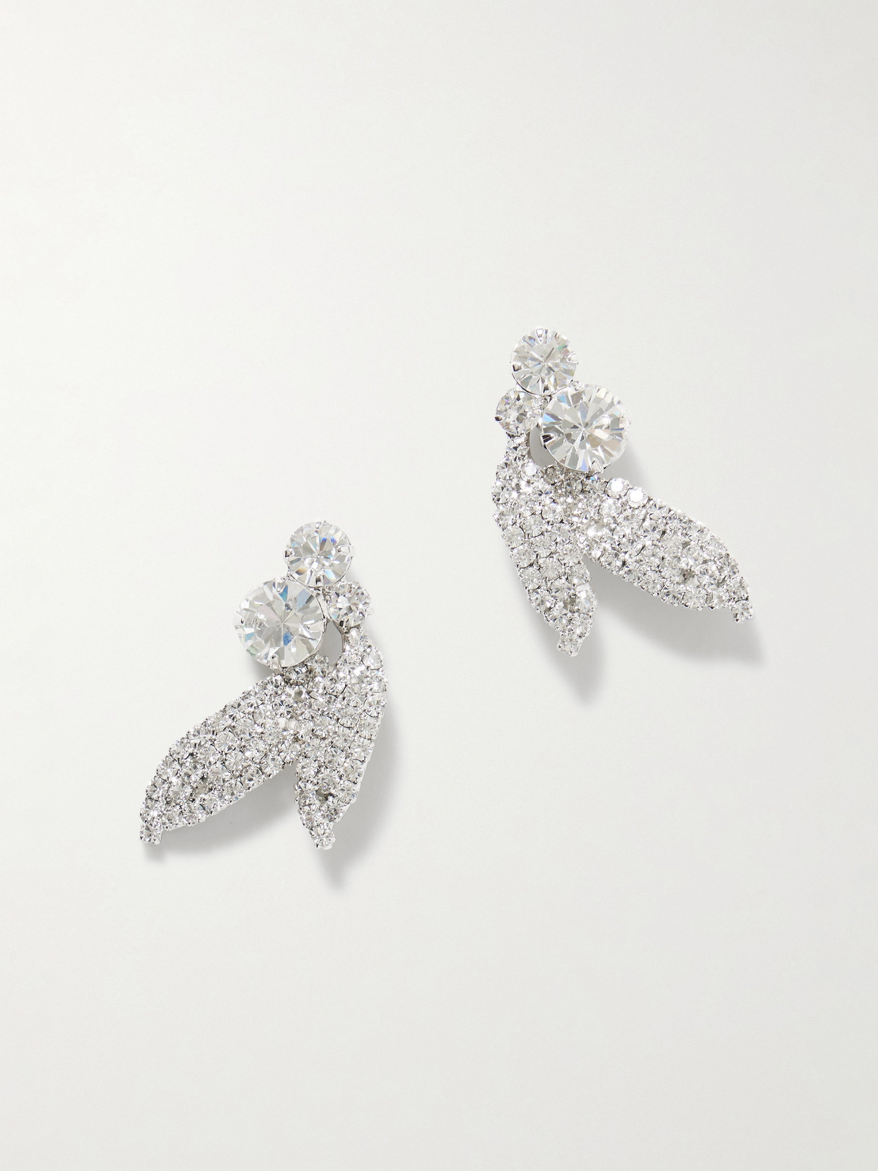 Jennifer Behr Alvara Silver-plated Crystal Earrings In Metallic