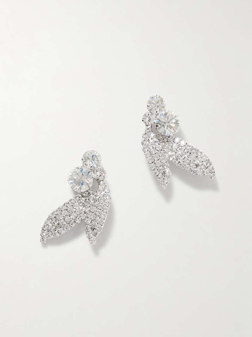 Jennifer Behr Alvara Silver-plated Crystal Earrings