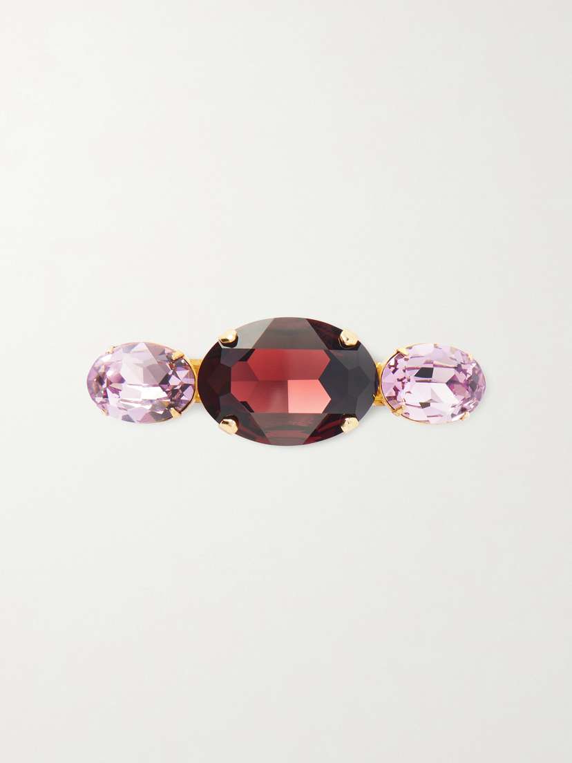 Jennifer Behr Adrienne Gold-tone Crystal Hair Clip