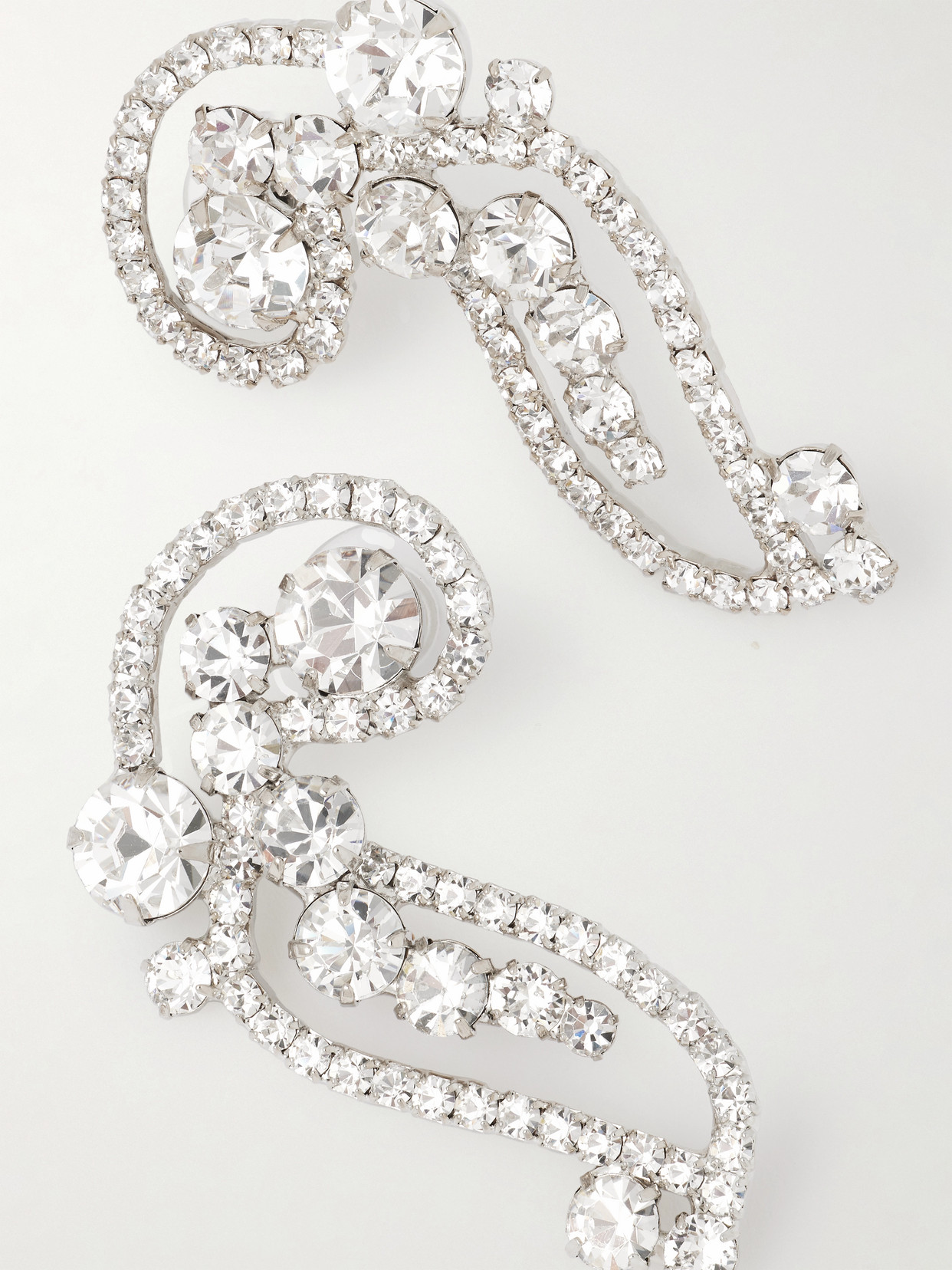 Jennifer Behr Lilah Silver-tone Crystal Earrings In Metallic