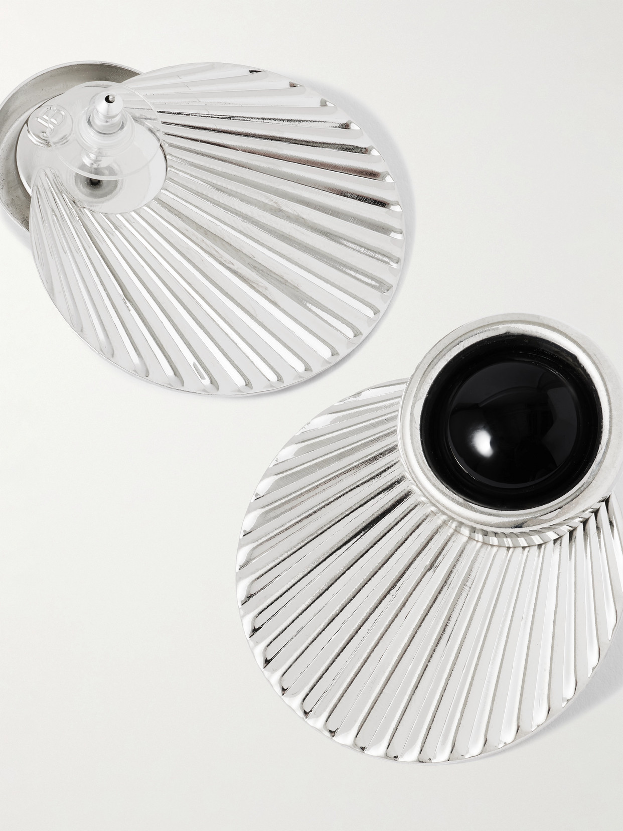 Jennifer Behr Argent Silver-tone Onyx Earrings In Multi