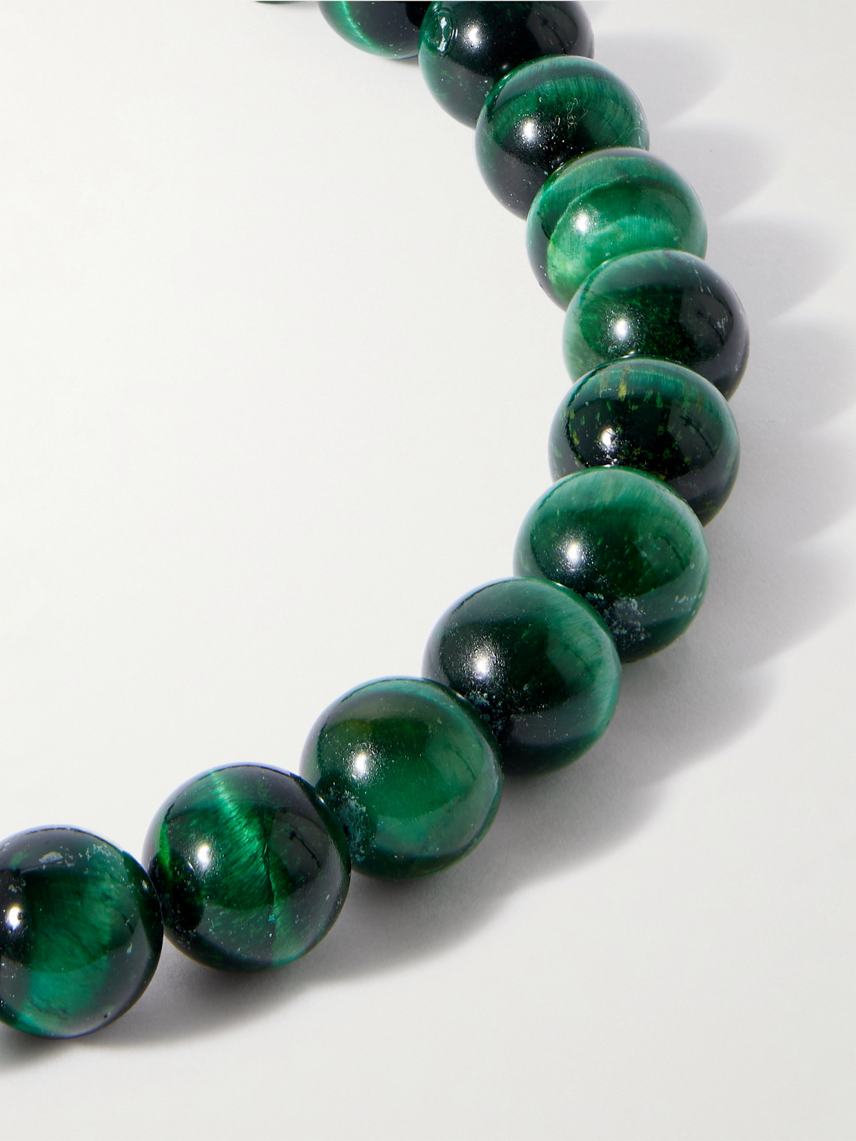 Jennifer Behr Wanda Gold-tone Tiger's Eye Necklace In Green