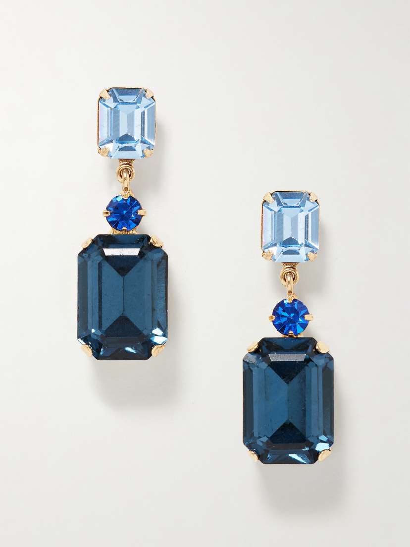 Jennifer Behr Justine Gold-plated Crystal Earrings